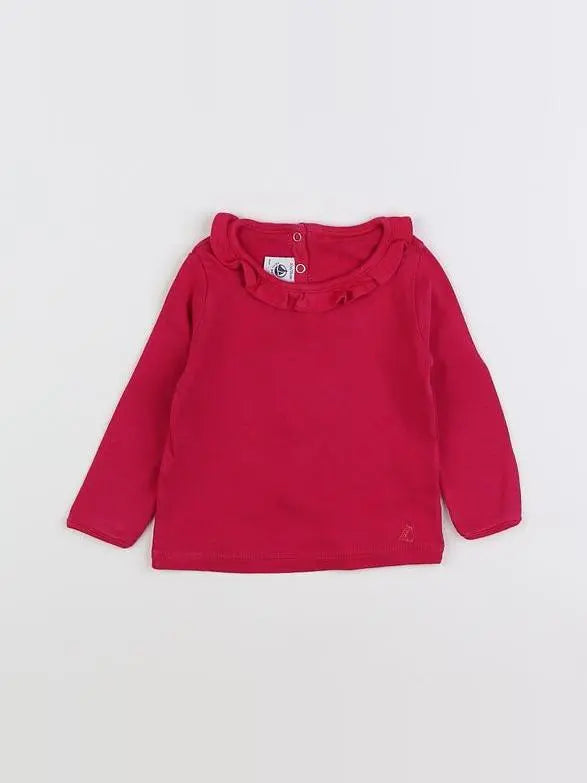 Petit Bateau - tee-shirt rose - 12 mois