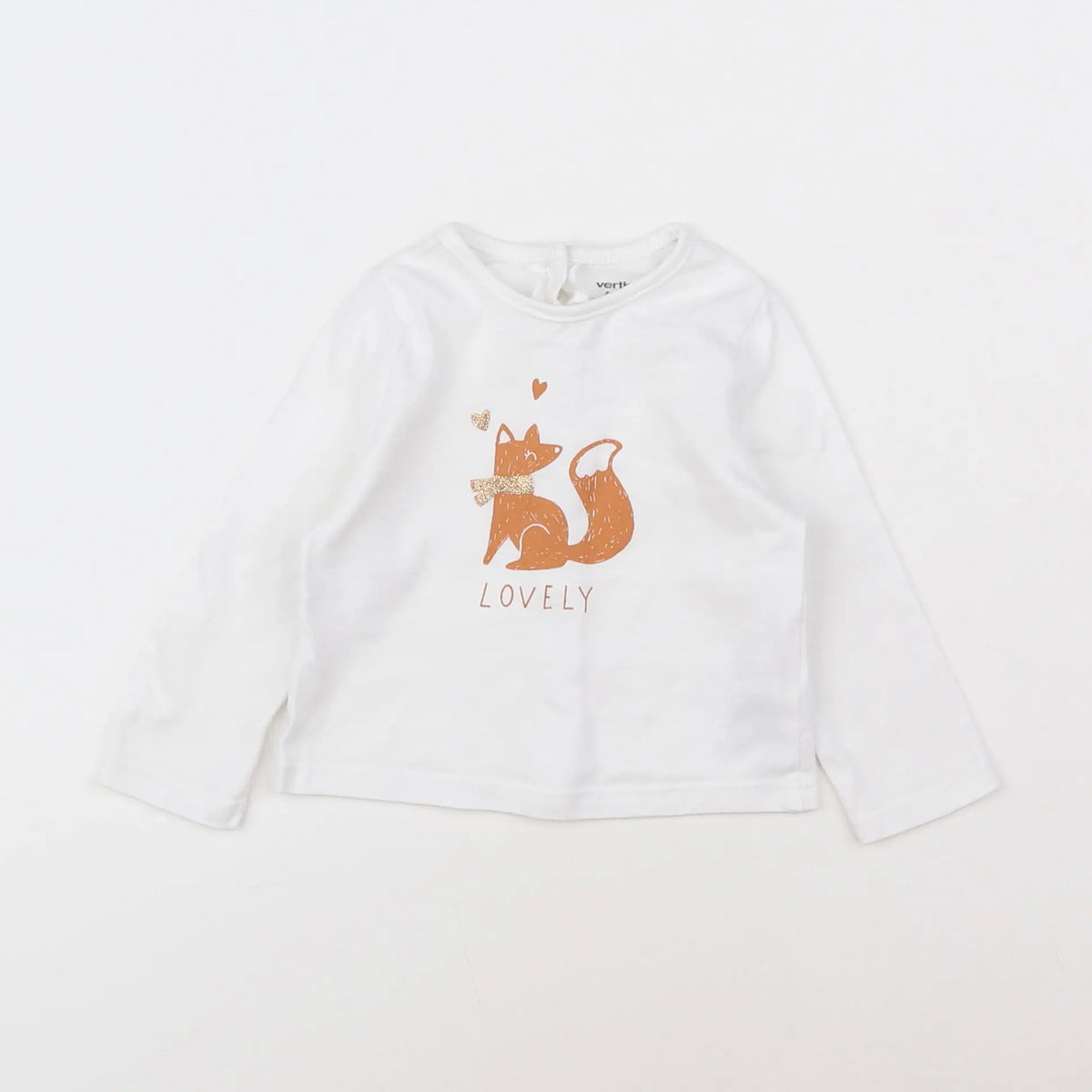 Vertbaudet - tee-shirt blanc - 6 mois