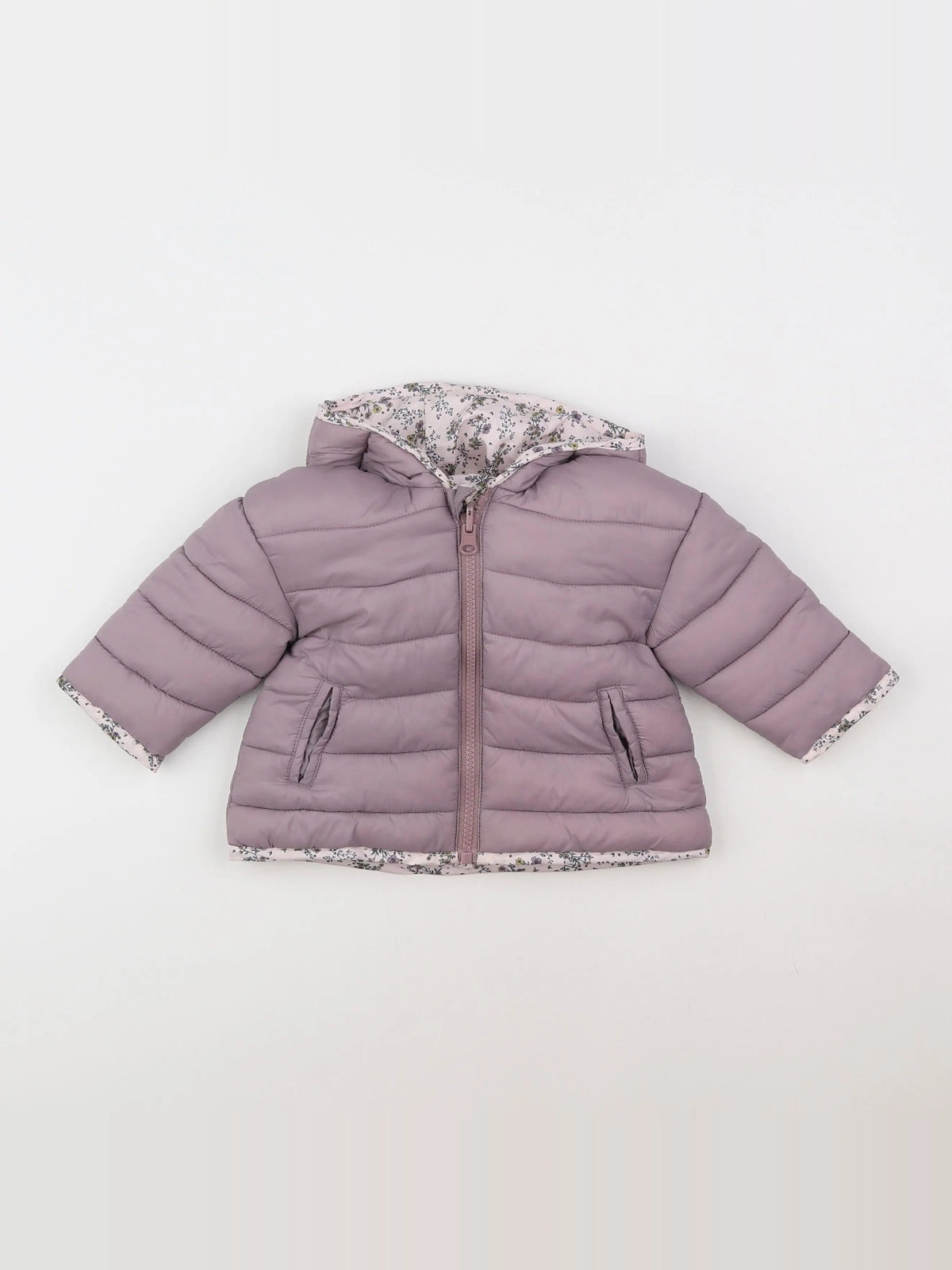 Vertbaudet - doudoune violet - 6/9 mois