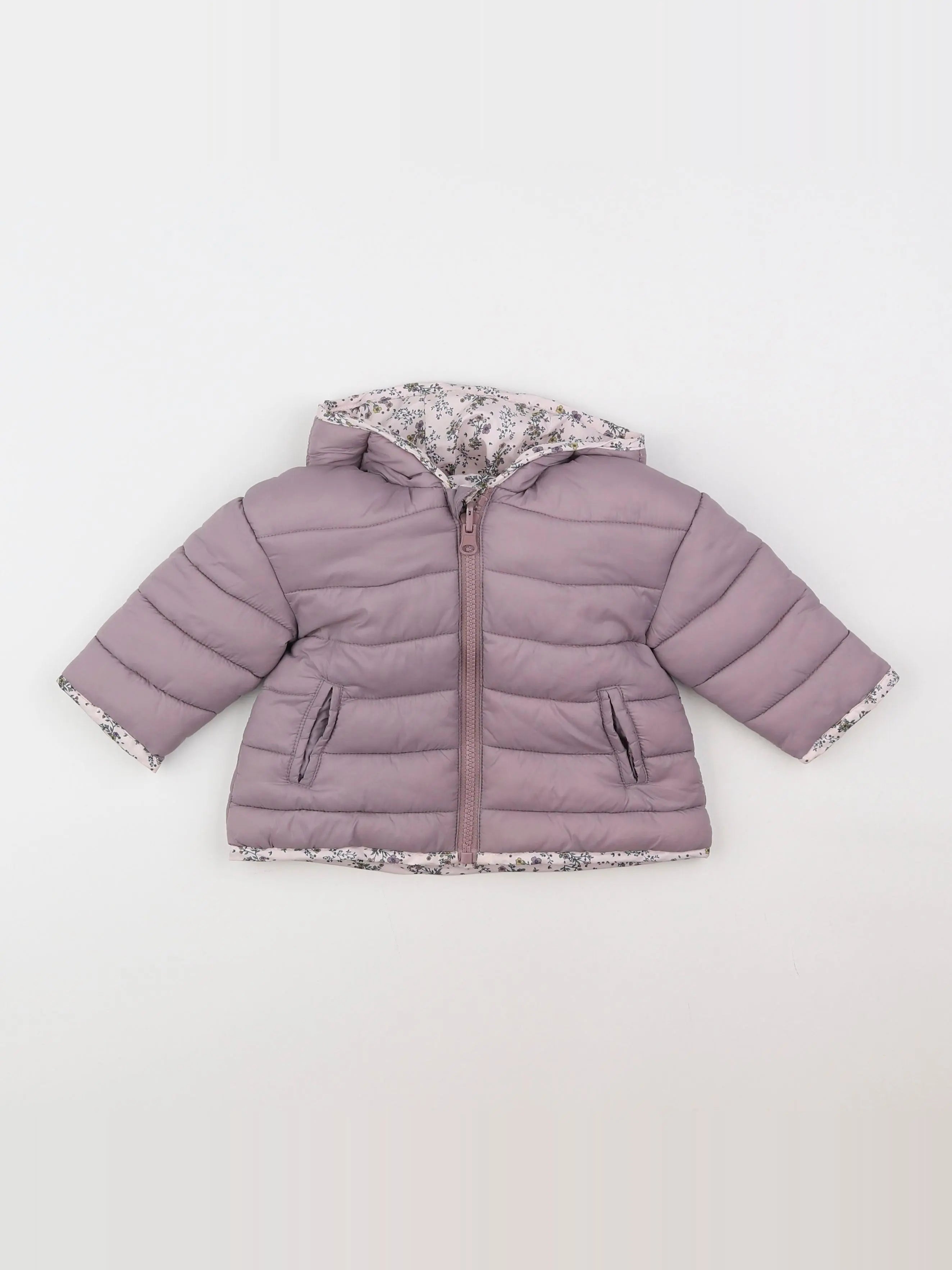 Vertbaudet - doudoune violet - 6/9 mois