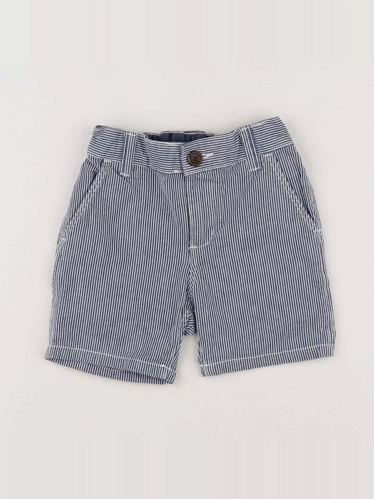 H&M - short bleu - 6/9 mois