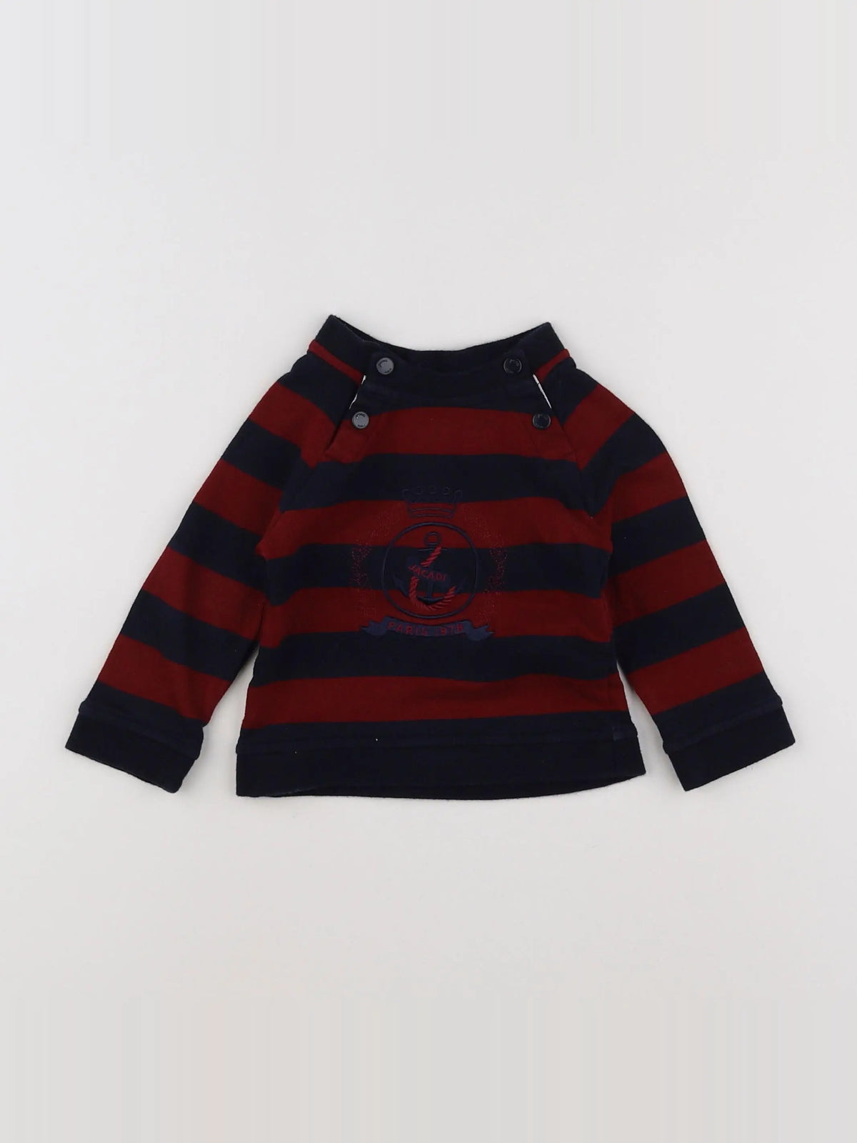 Jacadi - tee-shirt bleu, rouge - 12 mois