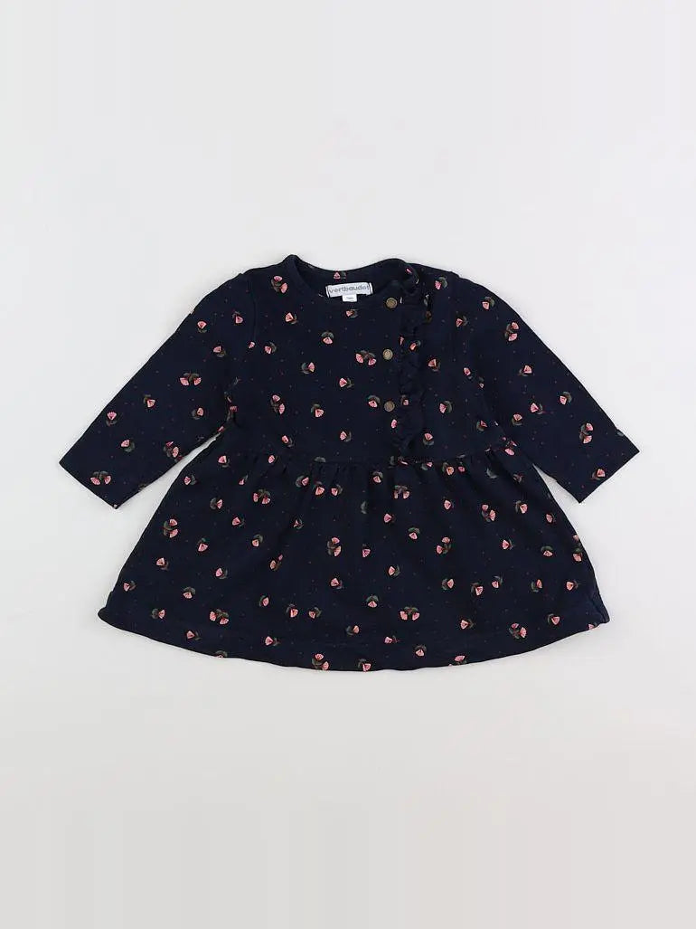Vertbaudet - robe bleu - 12 mois