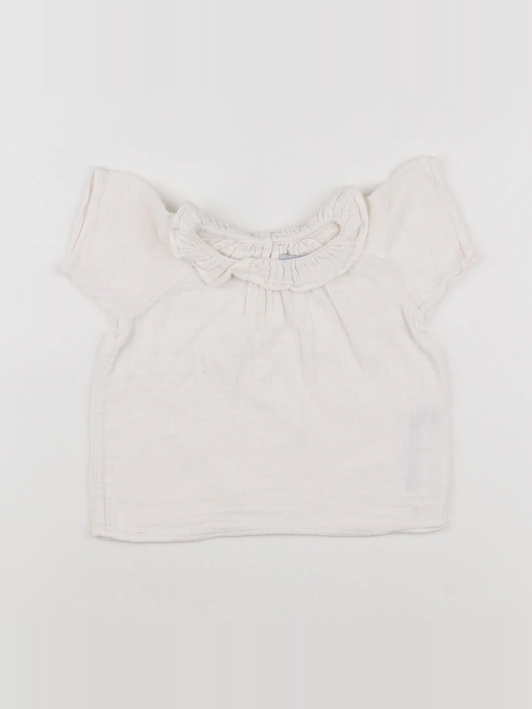 Petit Bateau - blouse blanc - 6 mois