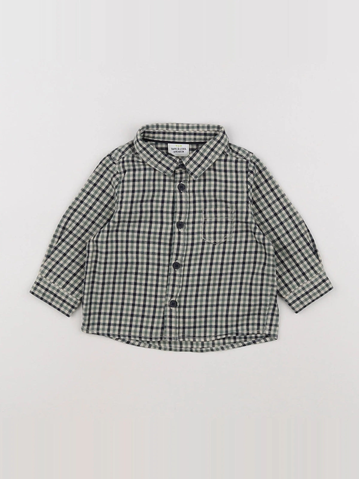 Tape à l'oeil - chemise vert - 6 mois