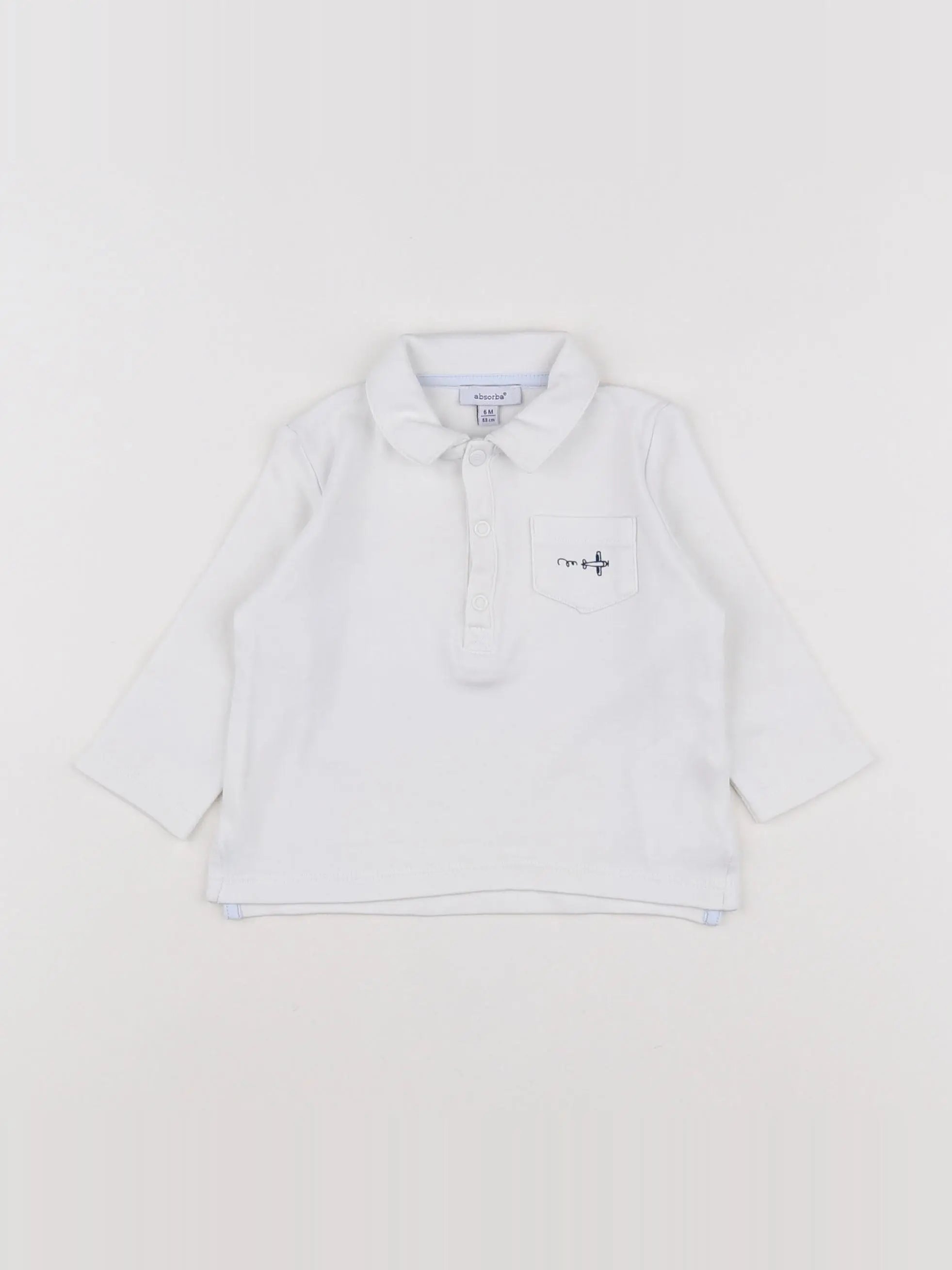 Absorba - polo blanc - 6 mois