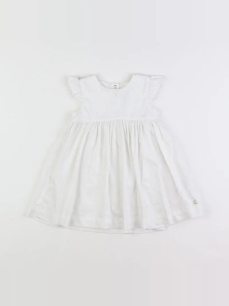Petit Bateau - robe blanc - 18 mois