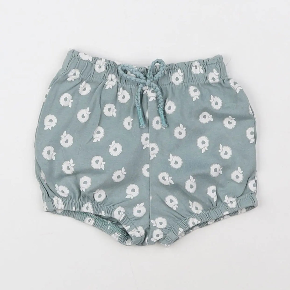 Vertbaudet - short blanc, vert - 3 mois