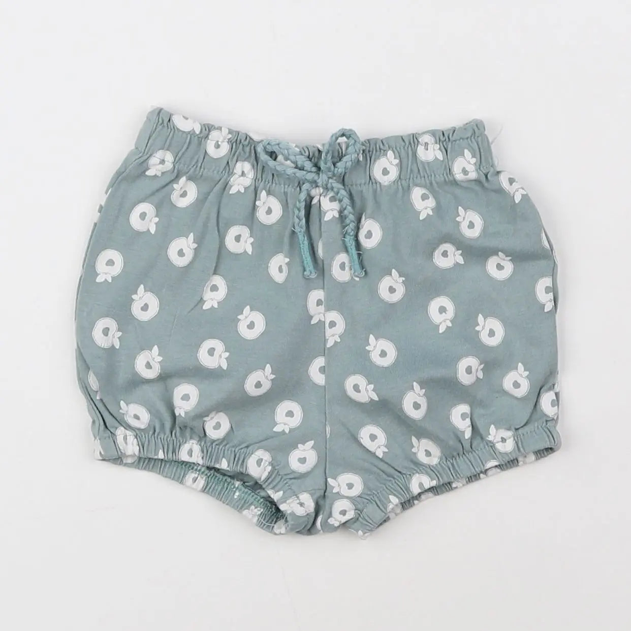 Vertbaudet - short blanc, vert - 3 mois