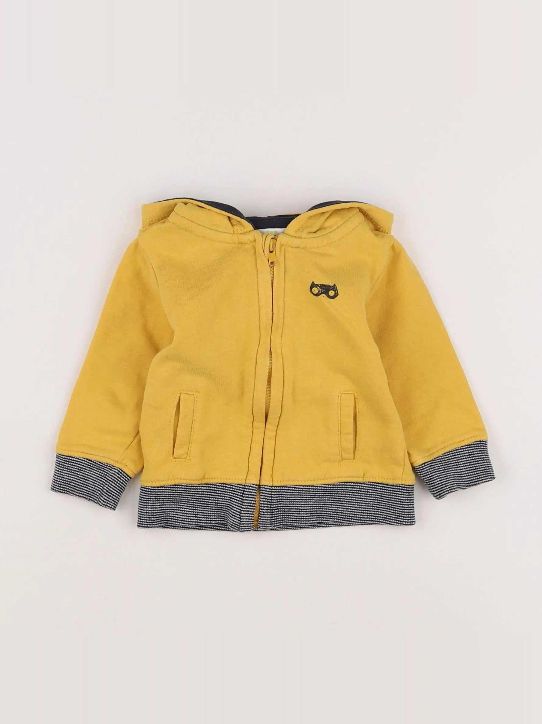 Tape à l'oeil - sweat jaune - 6 mois