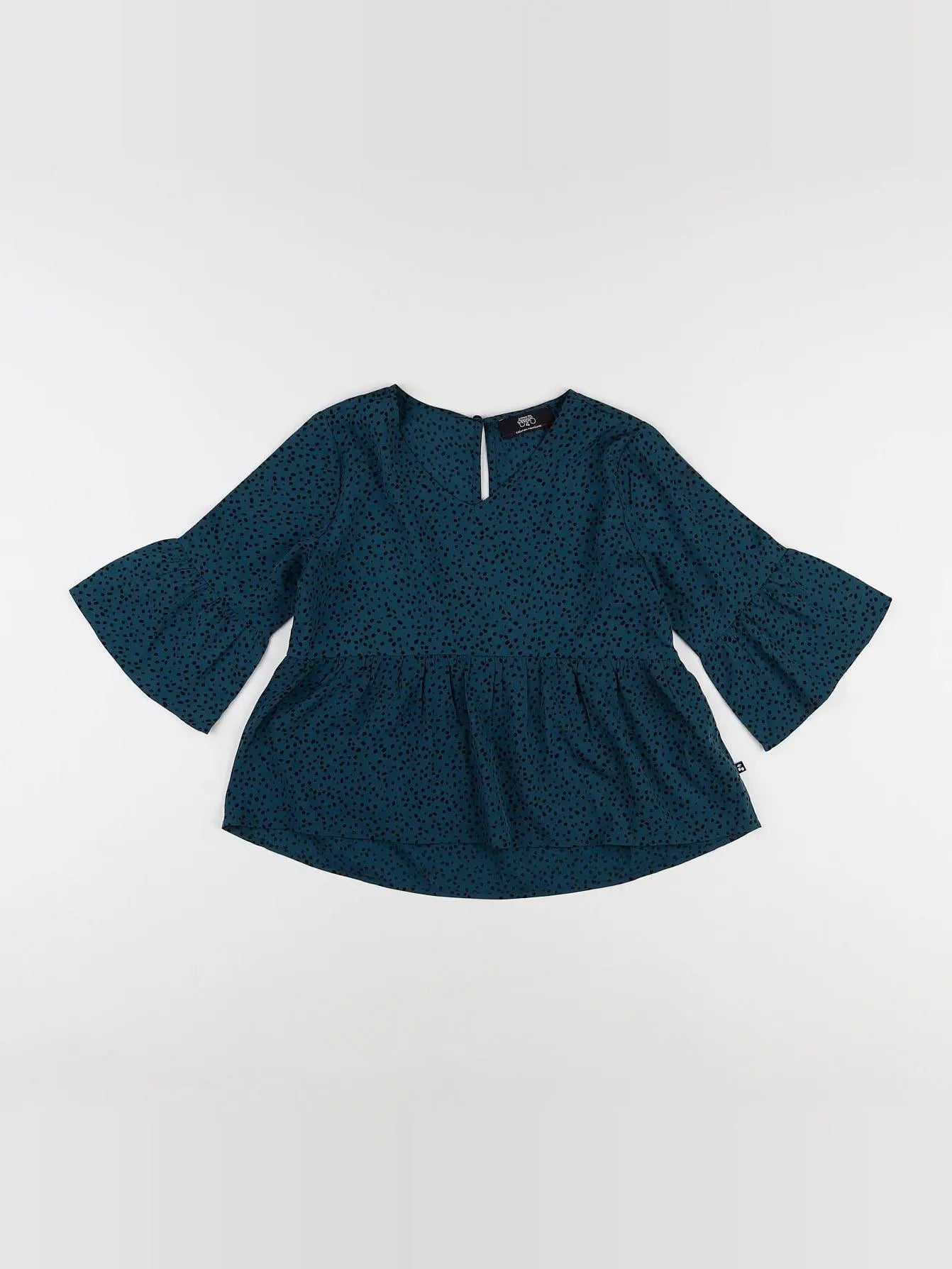 Le temps des cerises  - blouse vert, noir - 8 ans