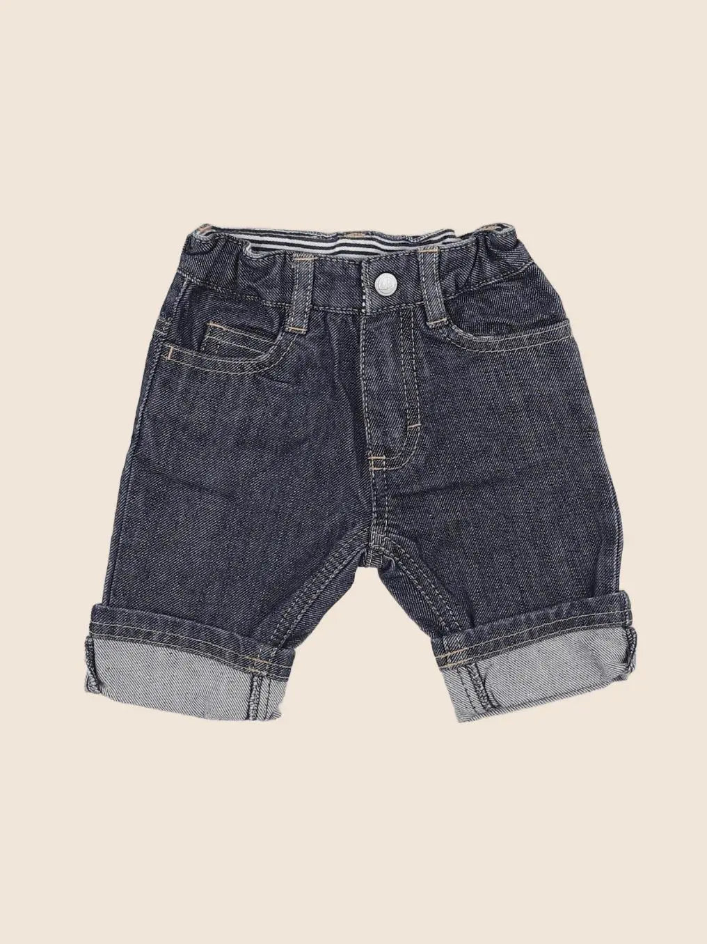 Petit Bateau - short bleu - 3 mois