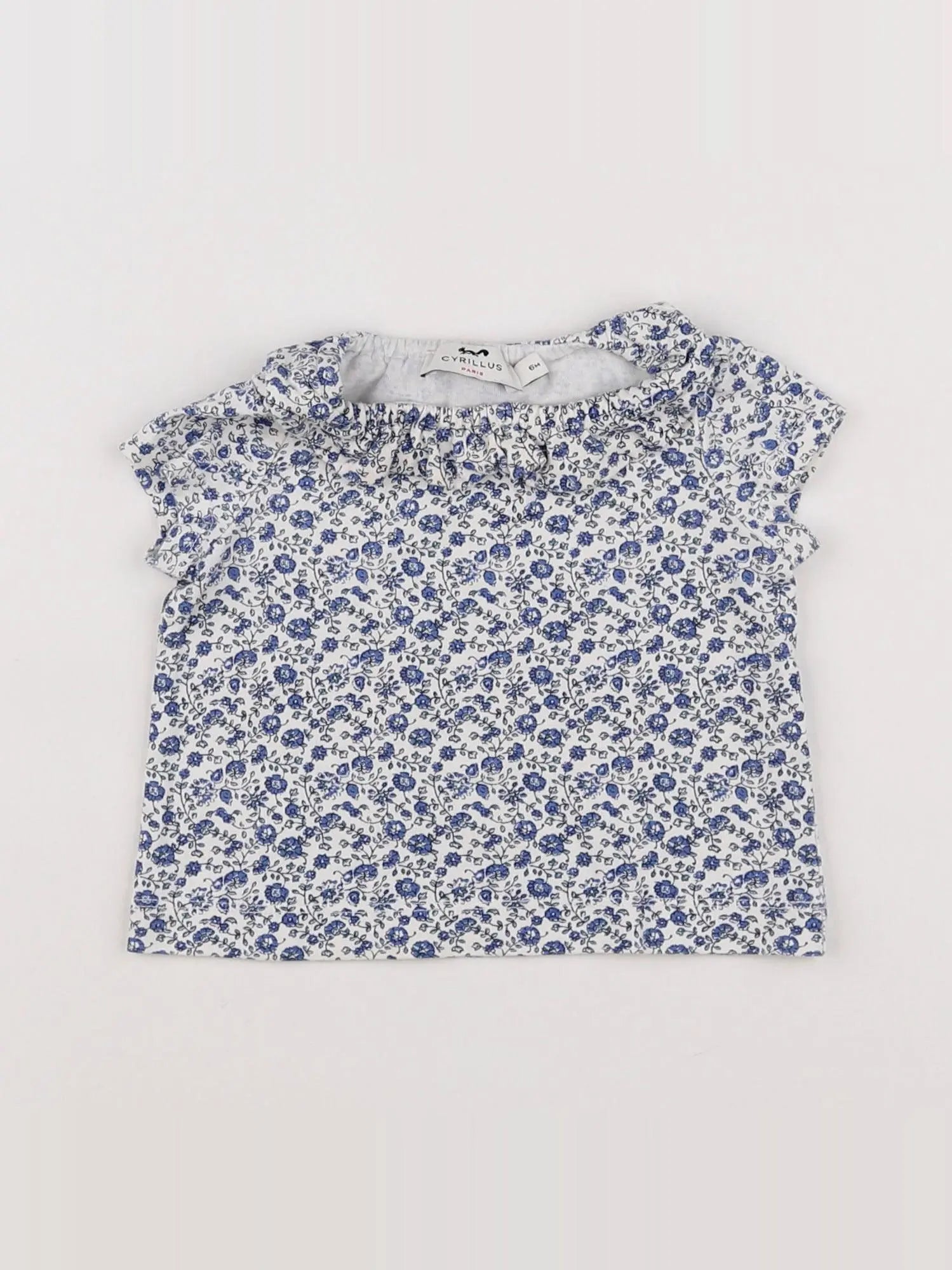 Cyrillus - tee-shirt bleu - 6 mois
