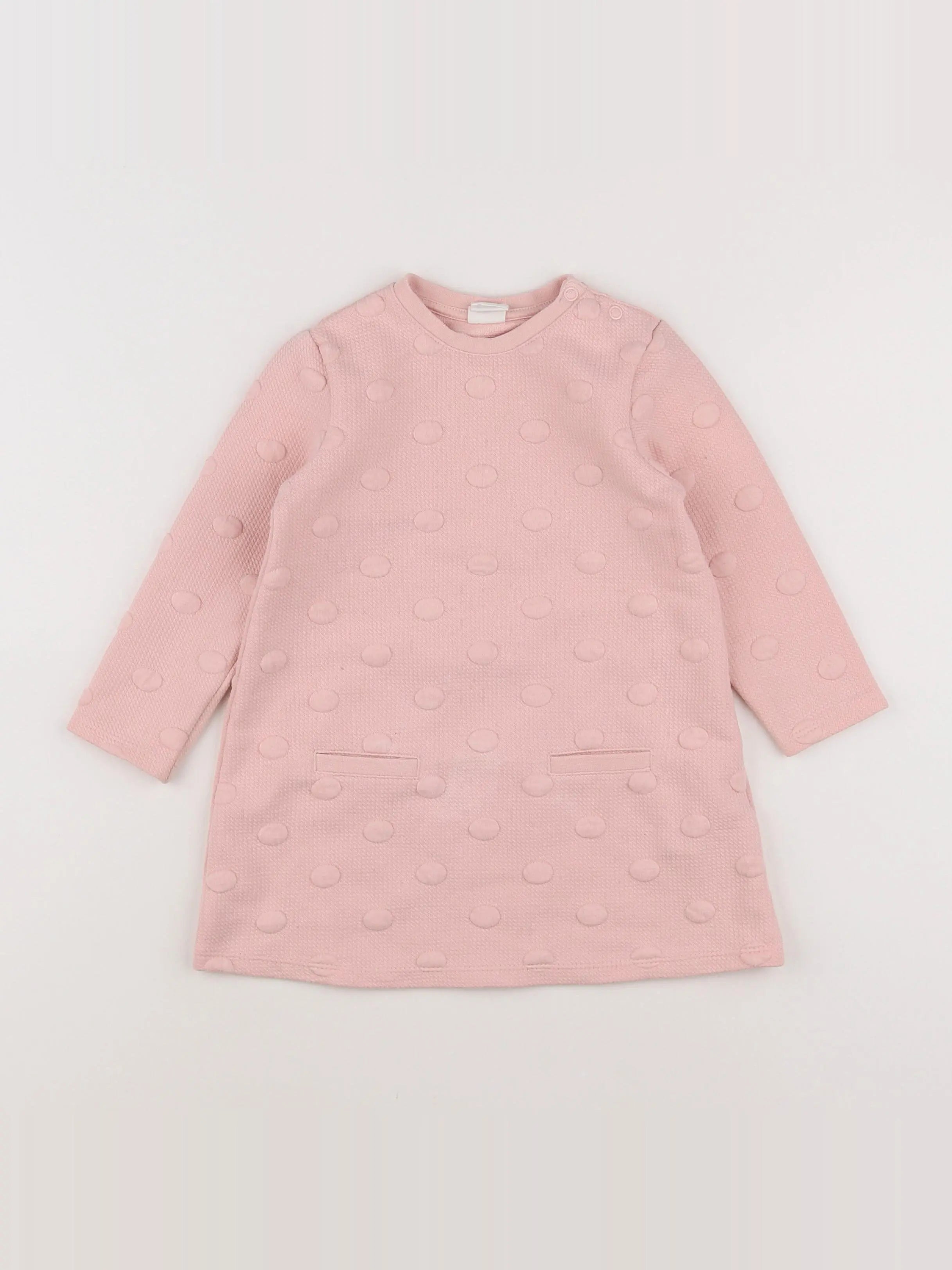 H&M - robe rose - 12/18 mois