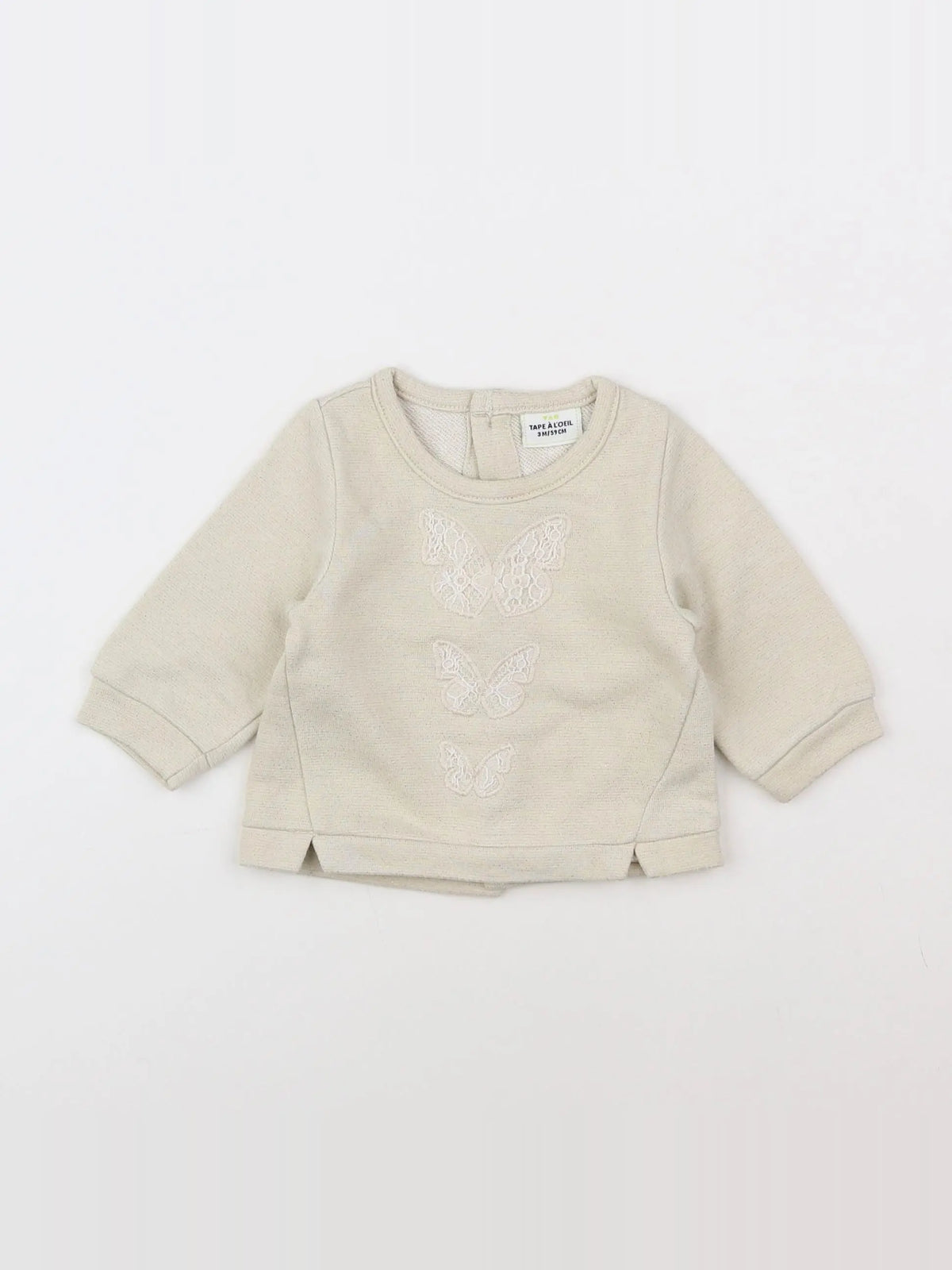 Tape à l'oeil - sweat beige - 3 mois
