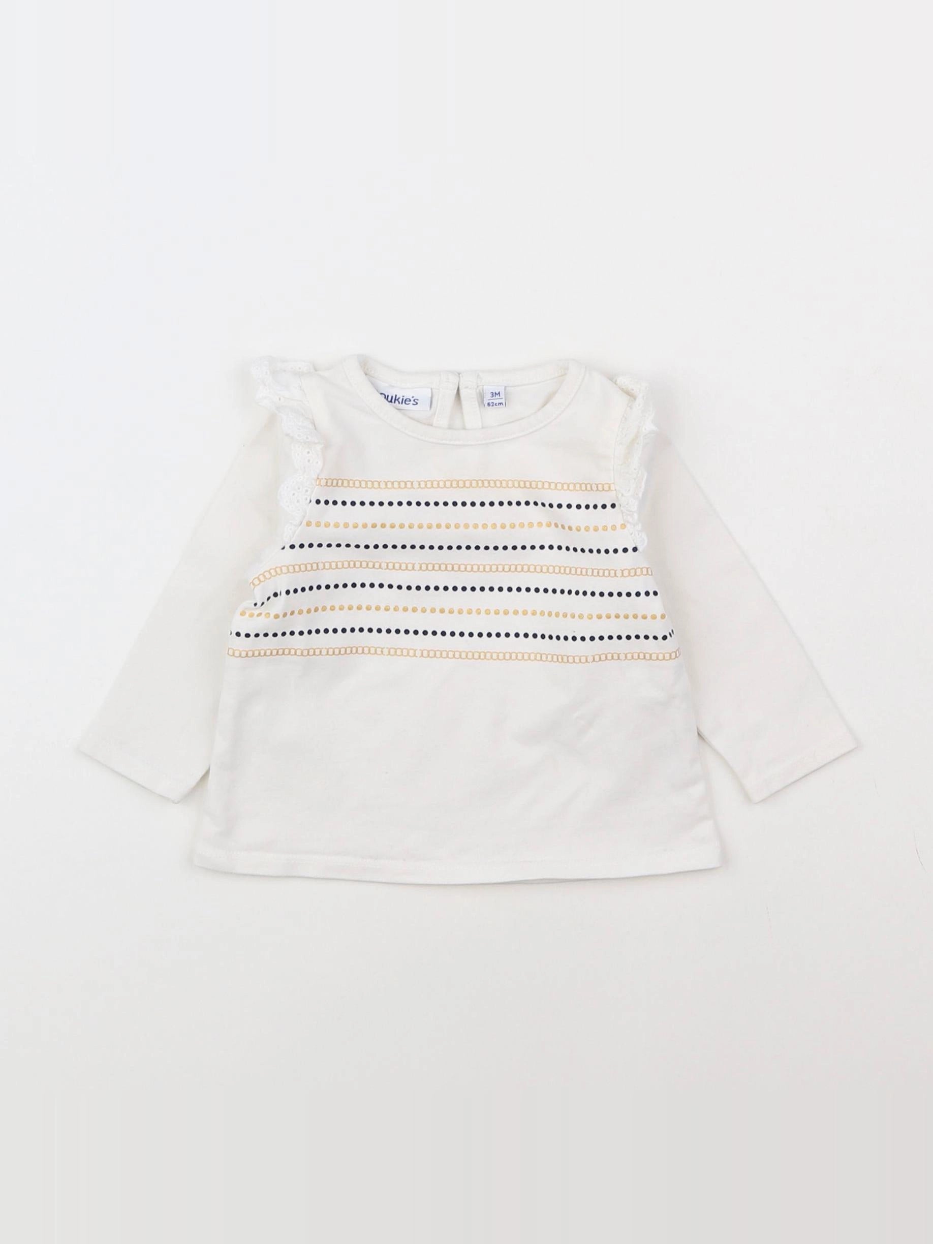 Noukie's - tee-shirt beige - 3 mois