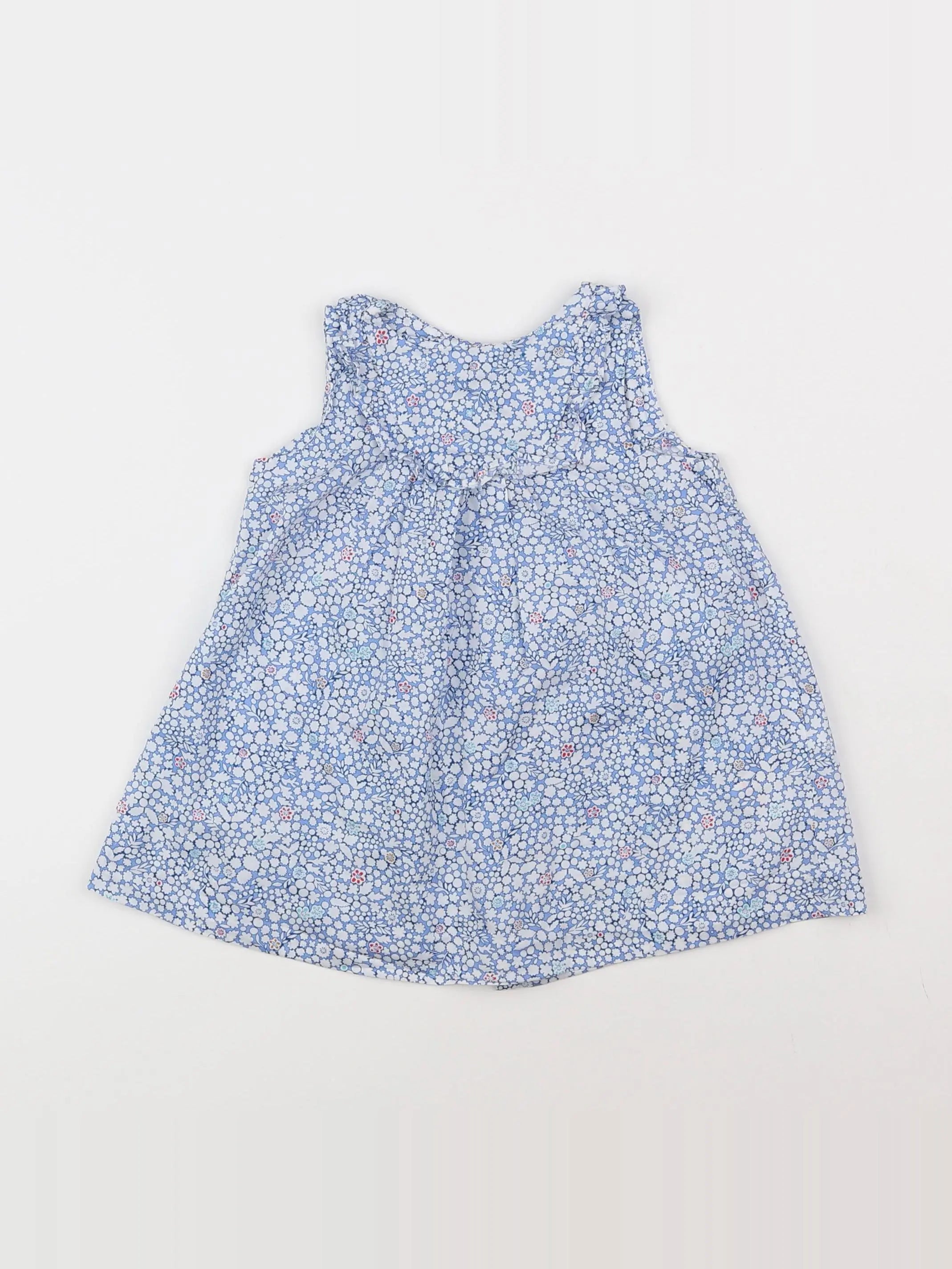 Jacadi - robe blanc, bleu - 12 mois