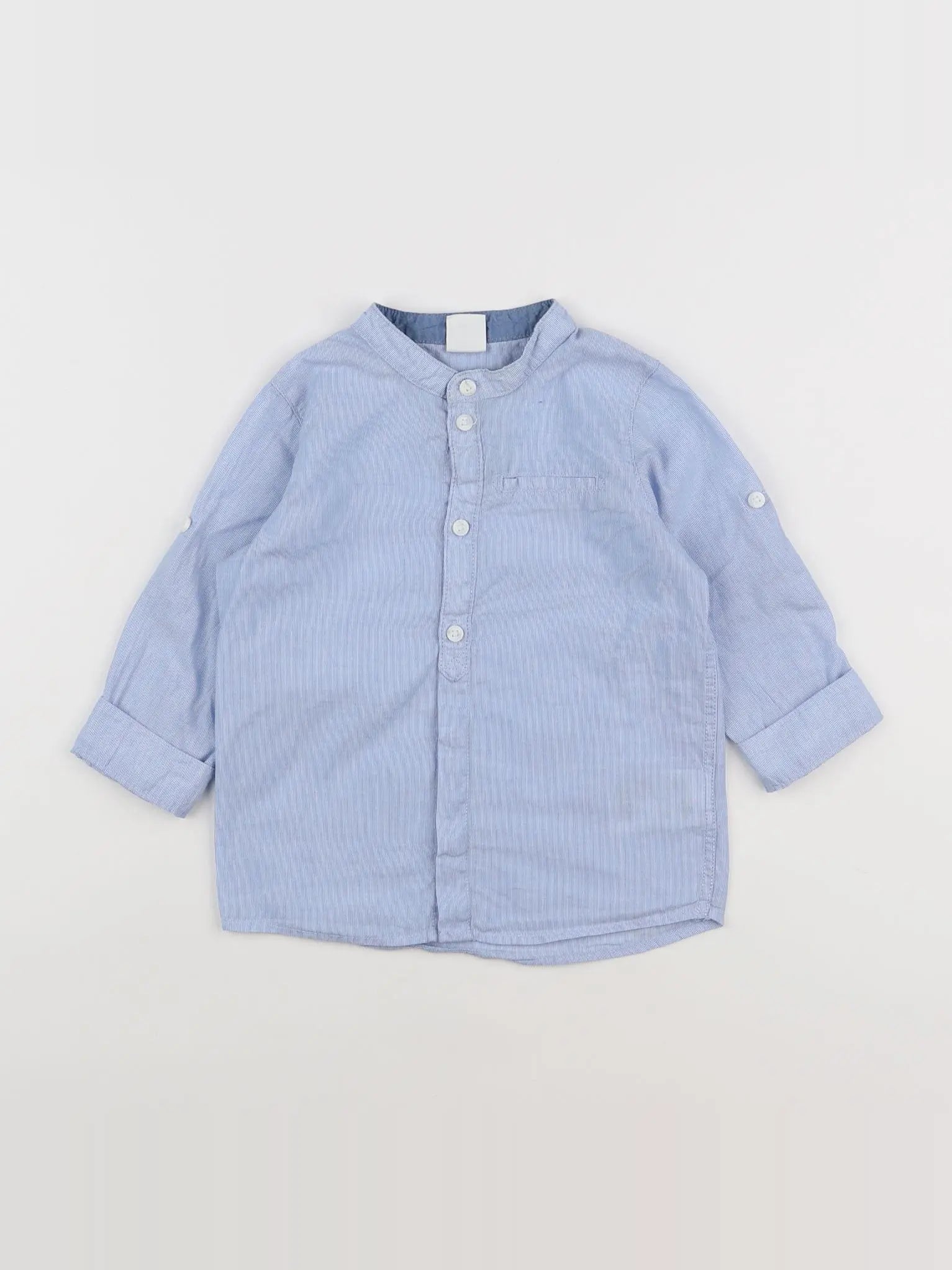 H&M - chemise bleu - 12/18 mois