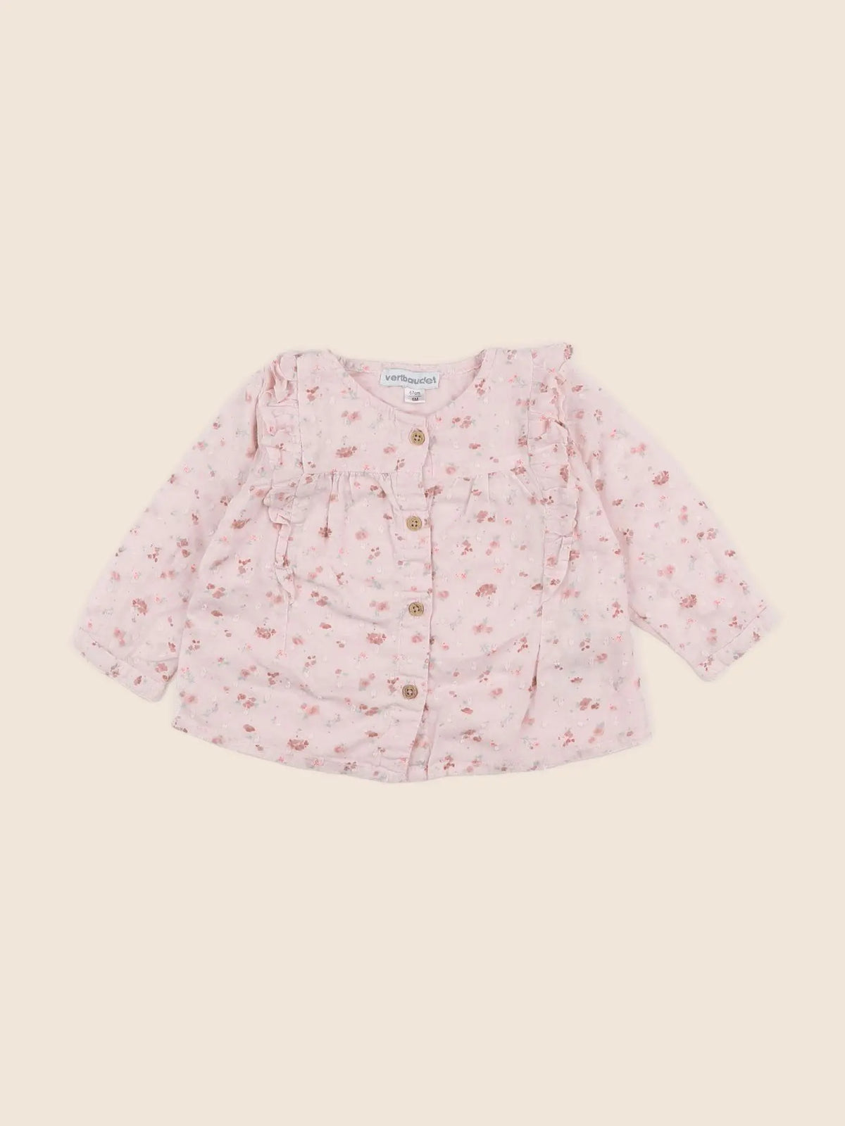 Vertbaudet - blouse rose - 6 mois