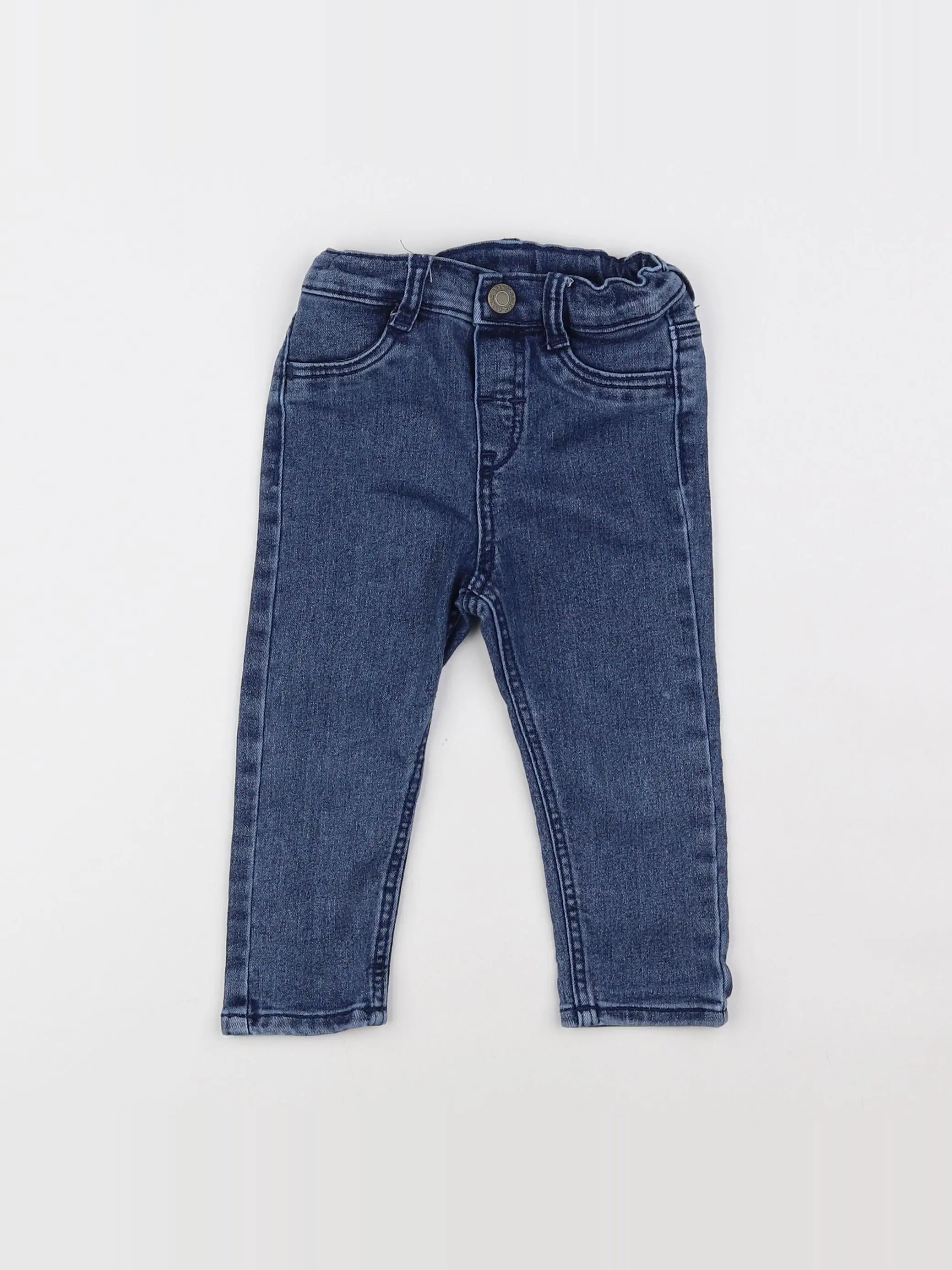 H&M - jean bleu - 9/12 mois