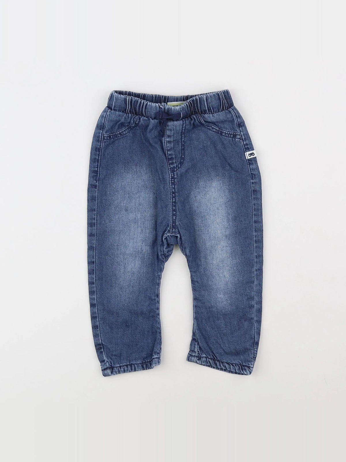 Tape à l'oeil - pantalon doublé bleu - 12 mois