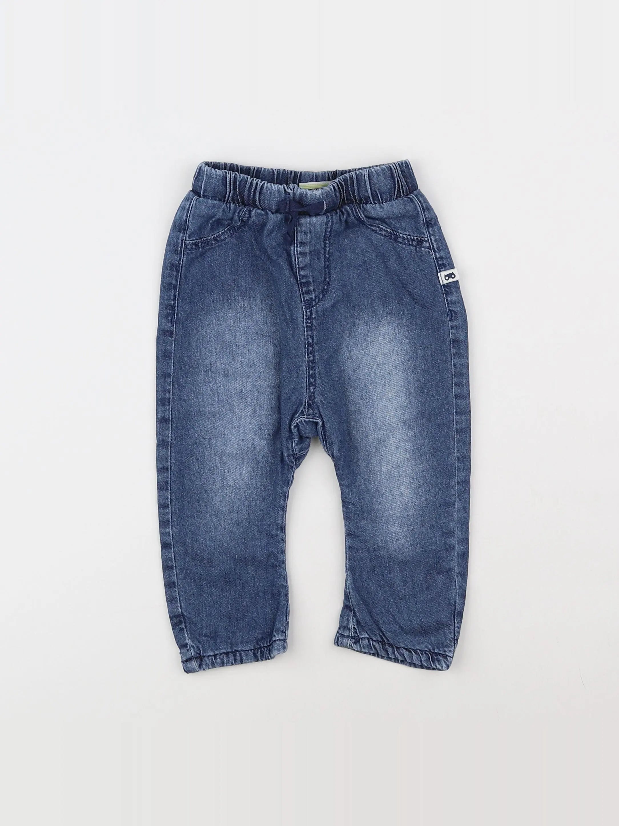 Tape à l'oeil - pantalon doublé bleu - 12 mois