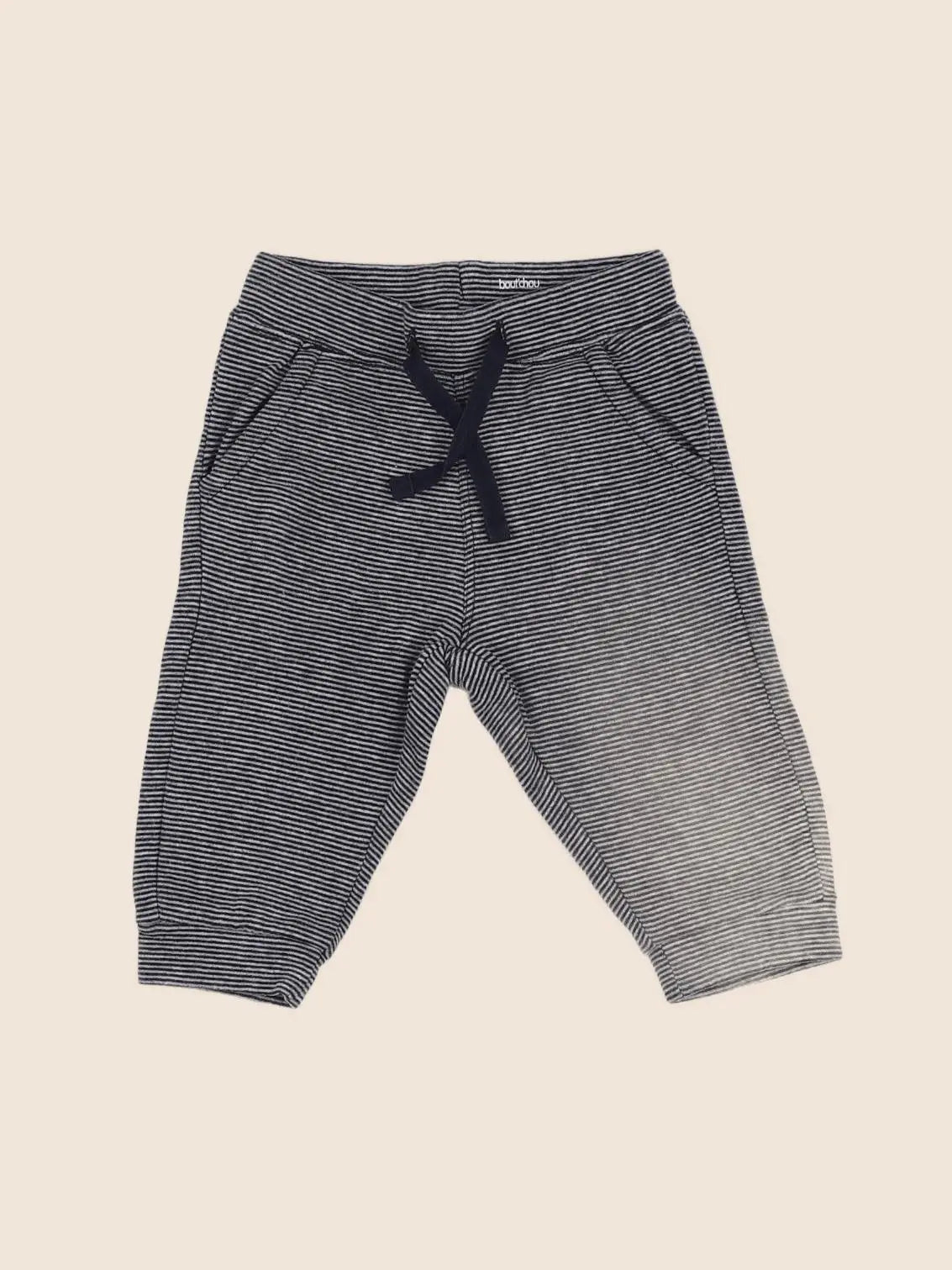 Boutchou - jogging gris, noir - 6 mois