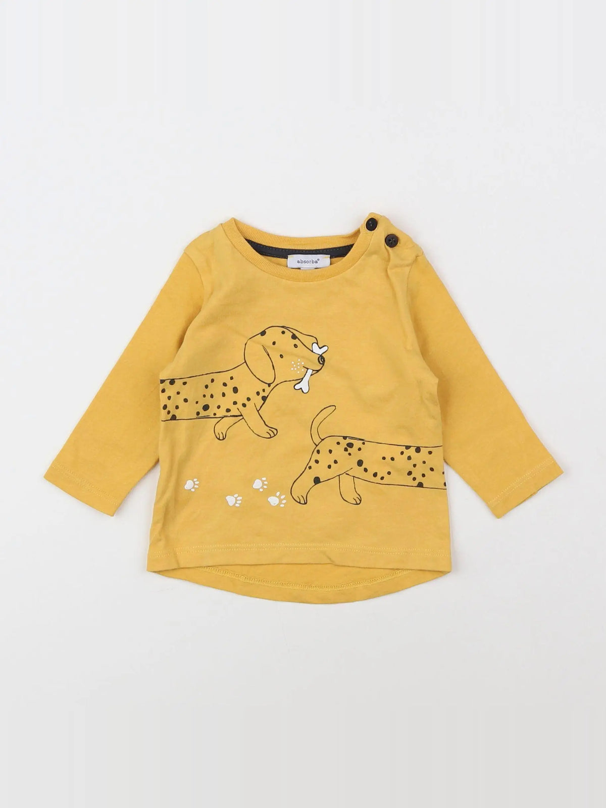 Absorba - tee-shirt jaune - 3 mois