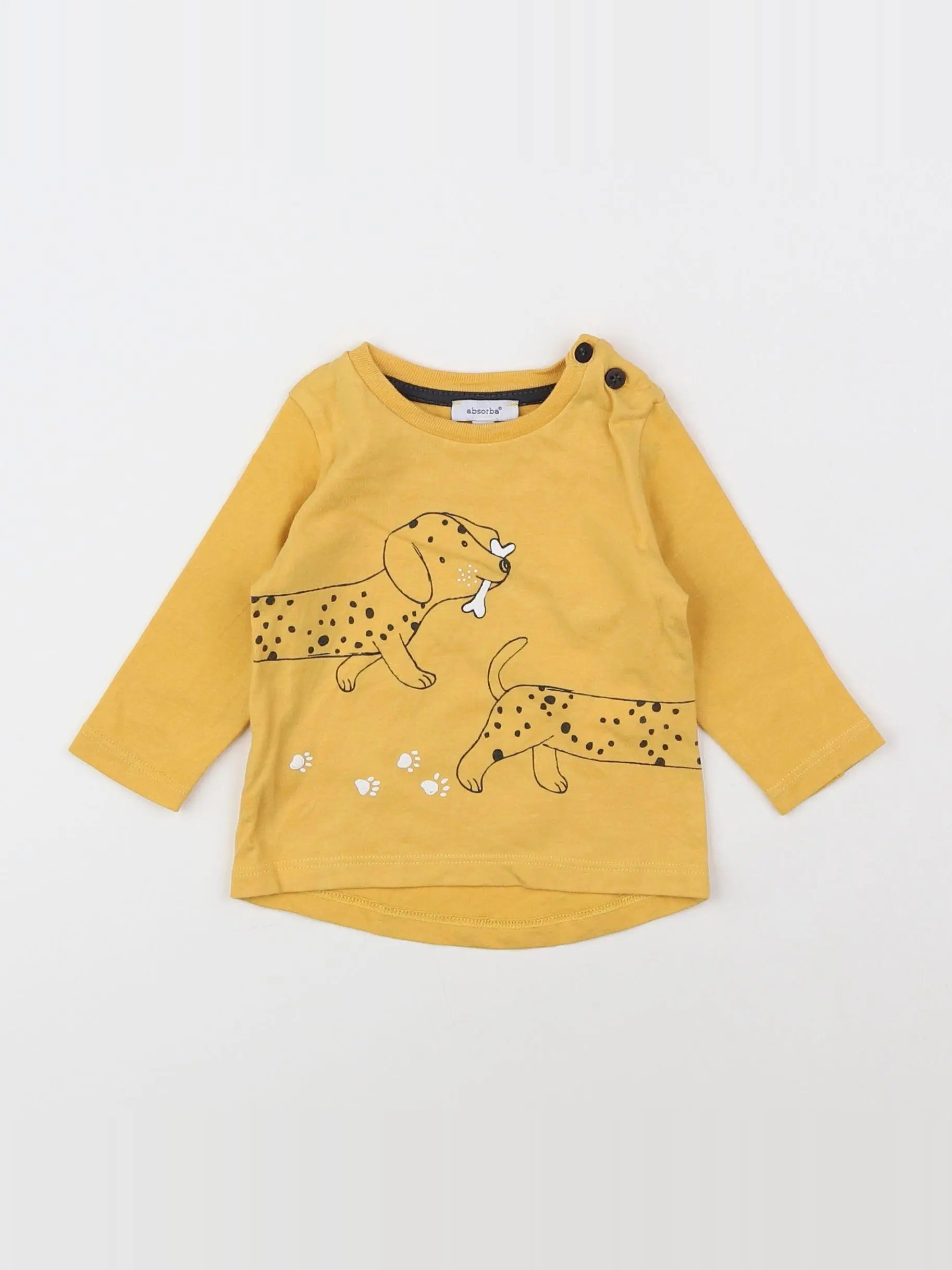 Absorba - tee-shirt jaune - 3 mois