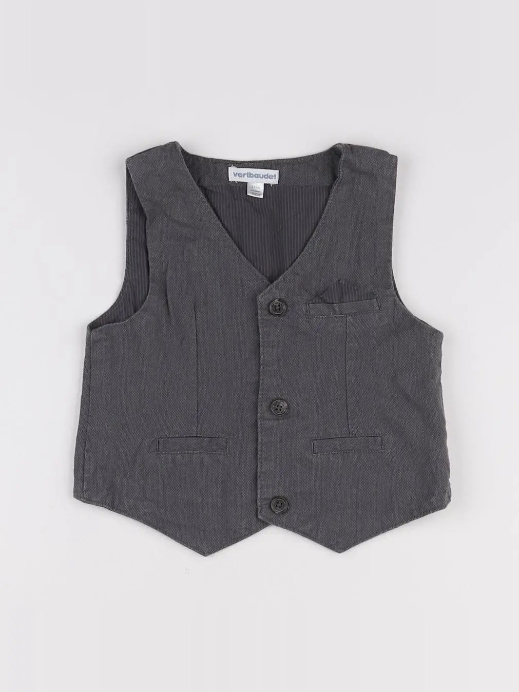 Vertbaudet - gilet gris - 18 mois