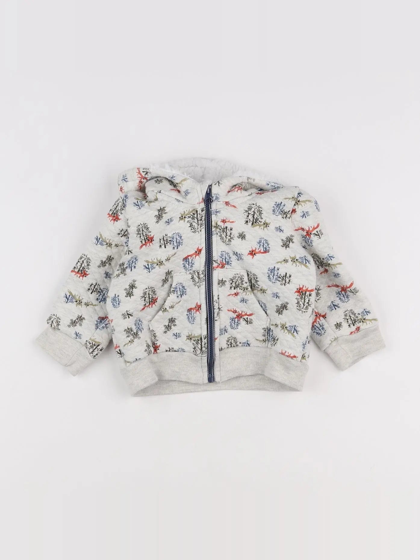 Petit Bateau - sweat gris - 12 mois