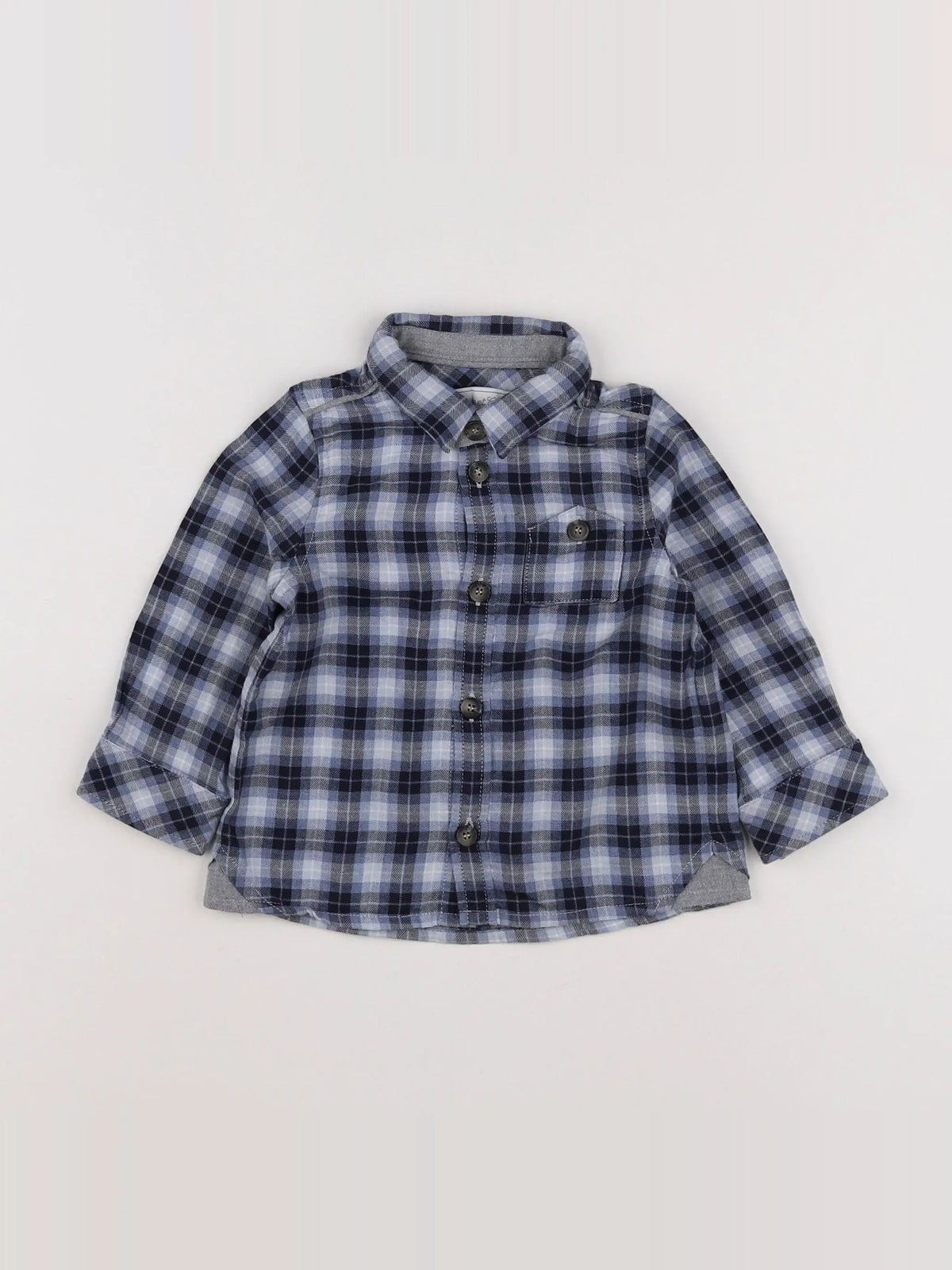 Tartine & Chocolat - chemise bleu - 12 mois