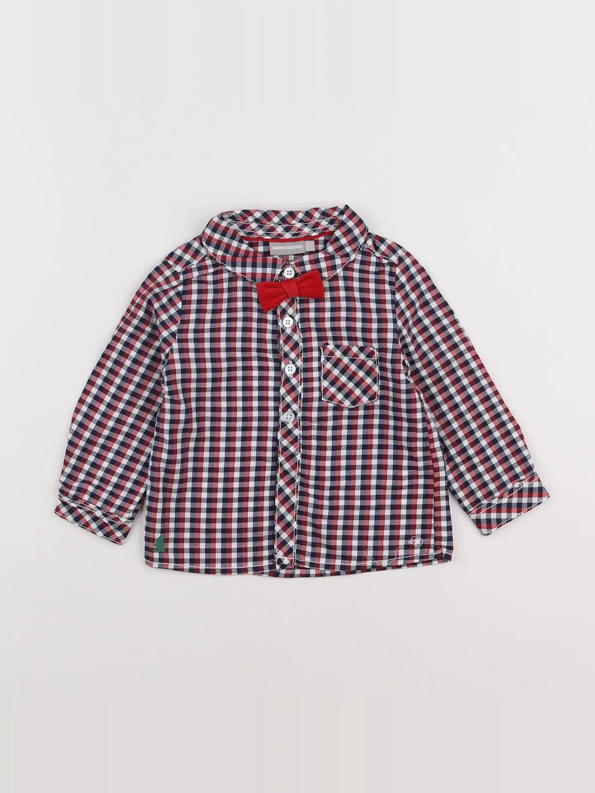 Natalys - chemise rouge - 18 mois