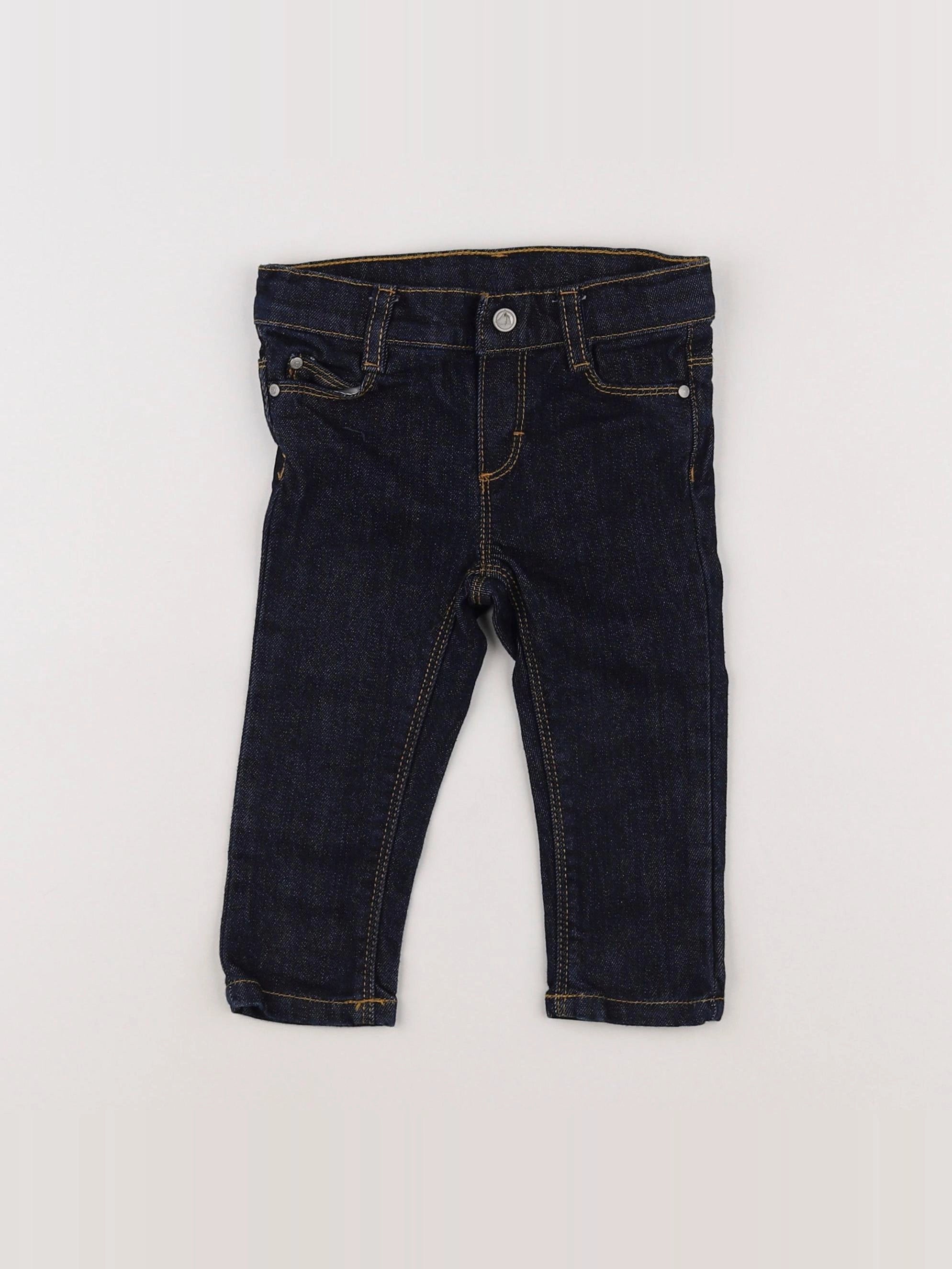 Petit Bateau - jean bleu - 12 mois