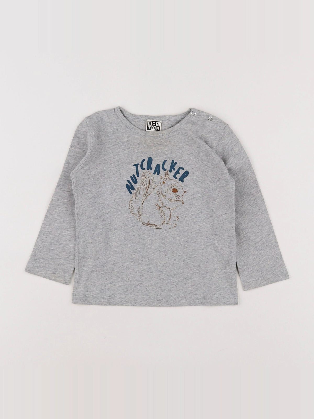 Bonton - tee-shirt gris - 12 mois