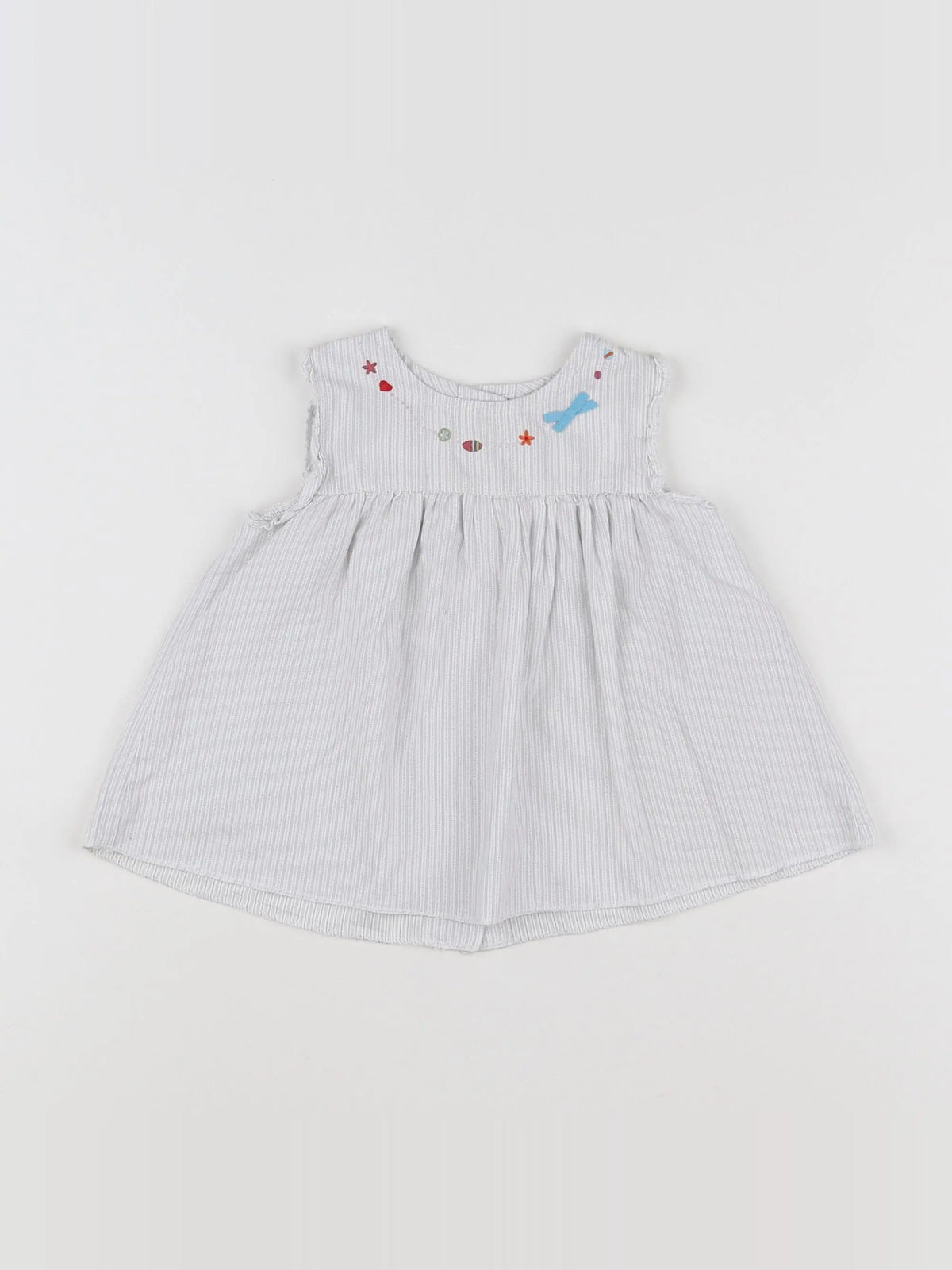 Petit Bateau - blouse gris - 12 mois