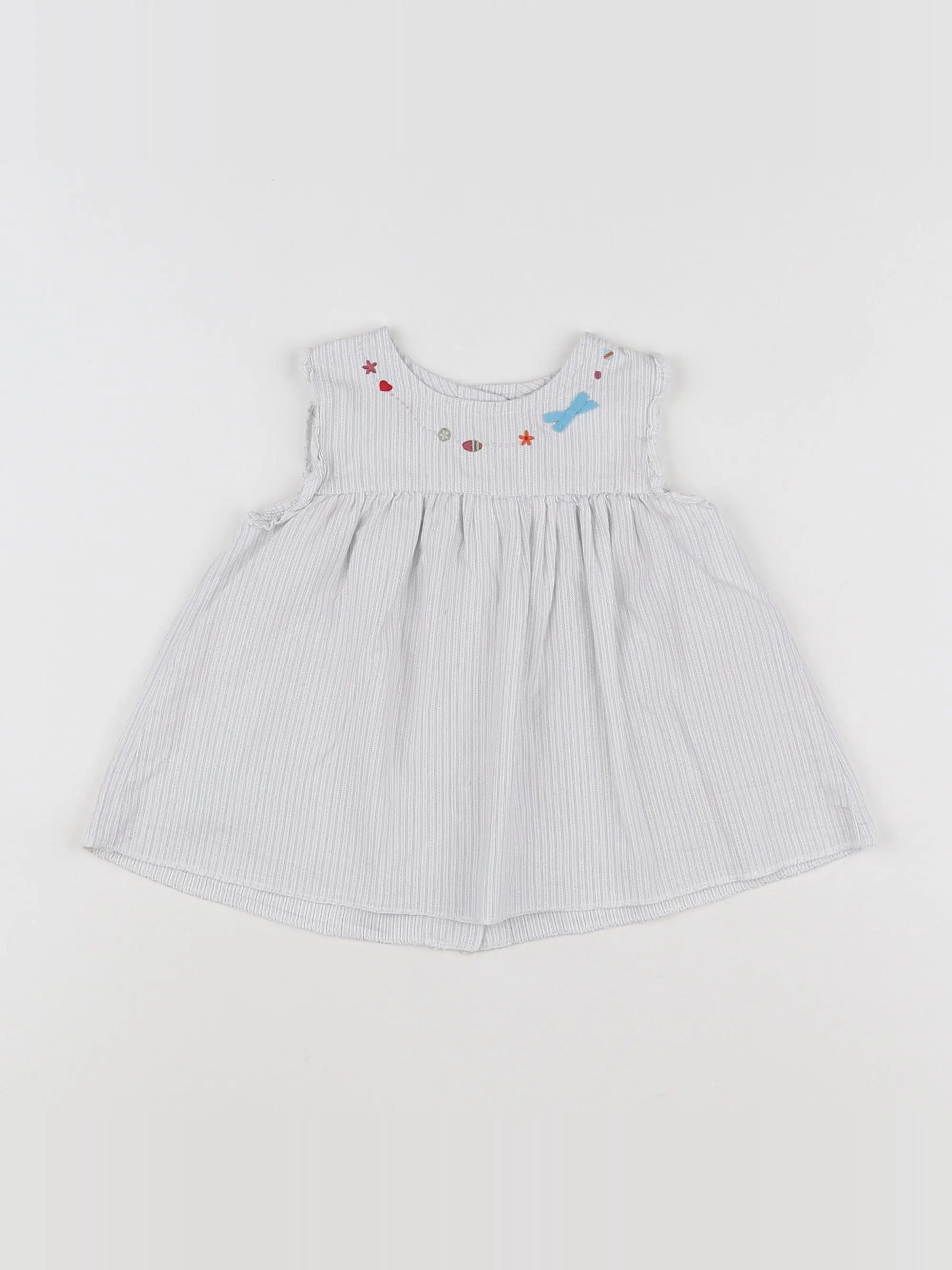 Petit Bateau - blouse gris - 12 mois