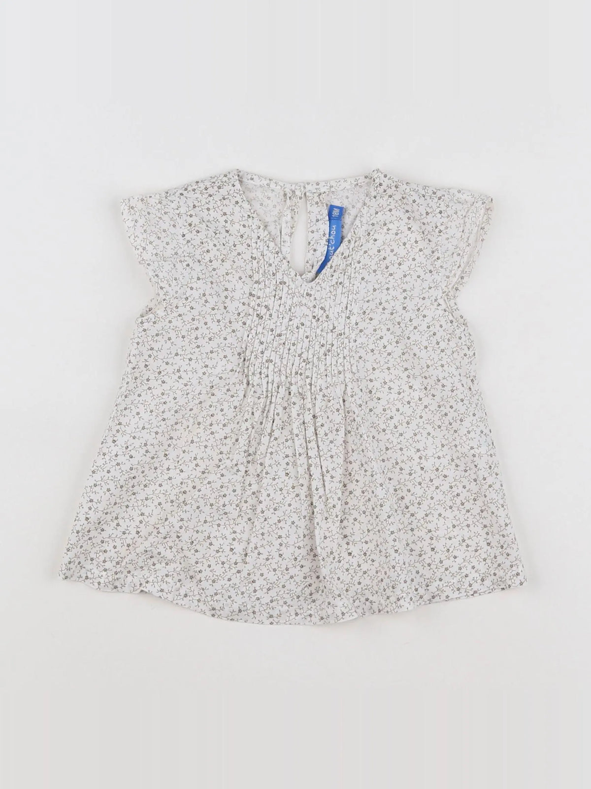 Boutchou - blouse blanc, marron - 18 mois