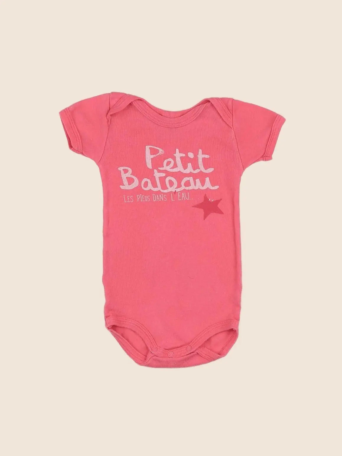 Petit Bateau - body rose - 3 mois