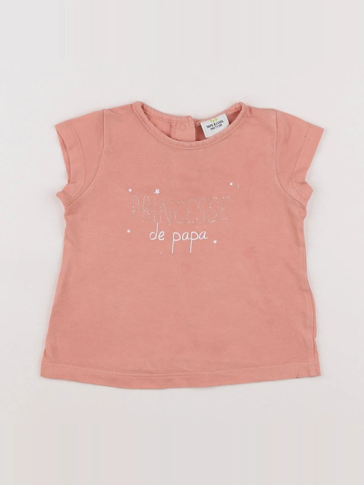 Tape à l'oeil - tee-shirt rose, or - 9 mois