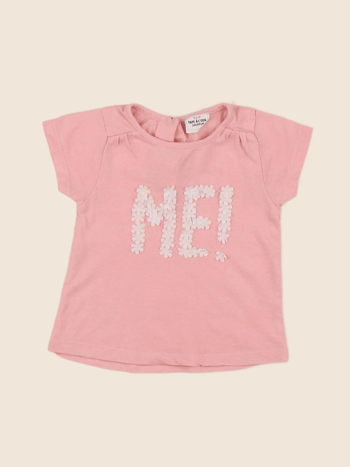 Tape à l'oeil - tee-shirt rose - 3 mois