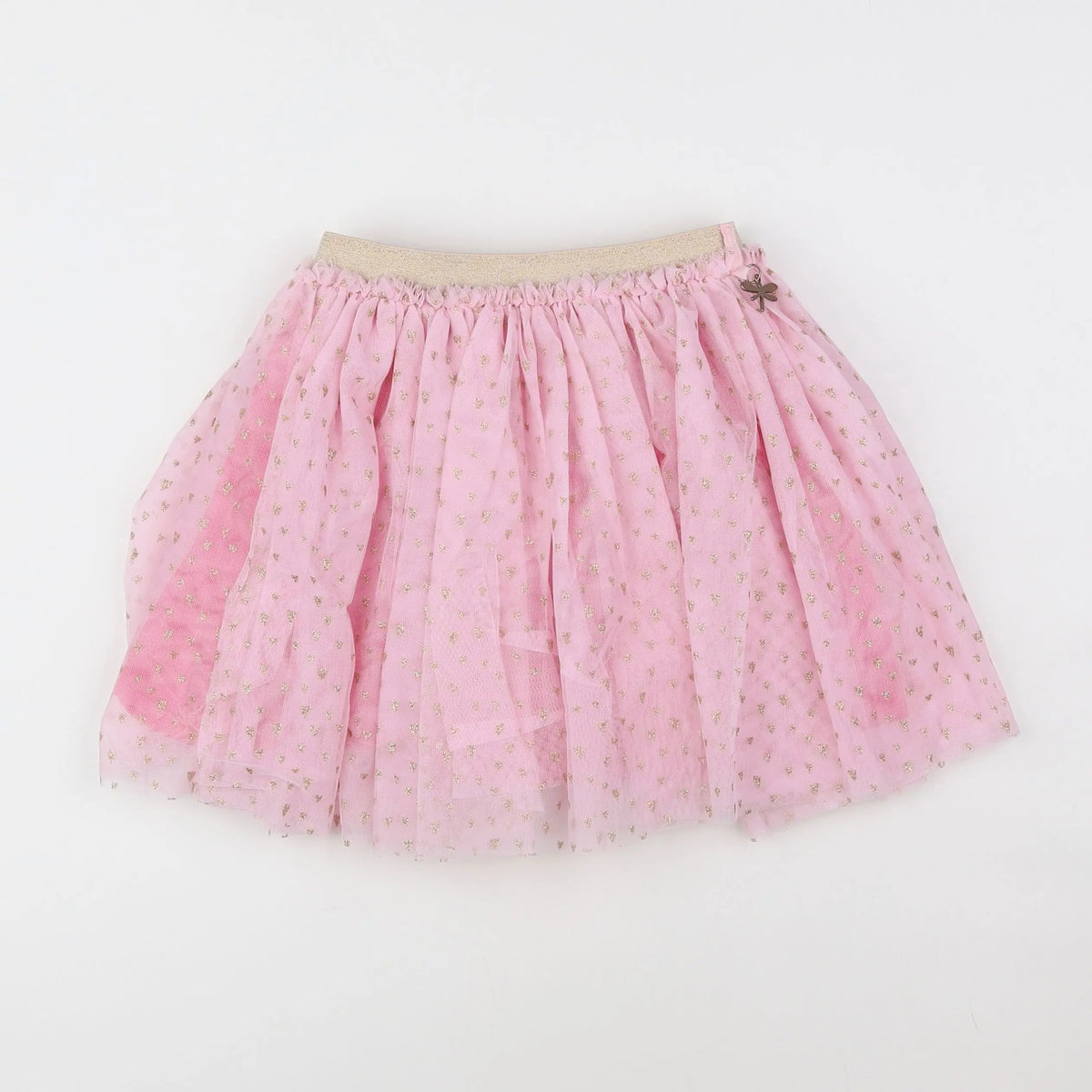 Vertbaudet - jupe rose, or - 10 ans