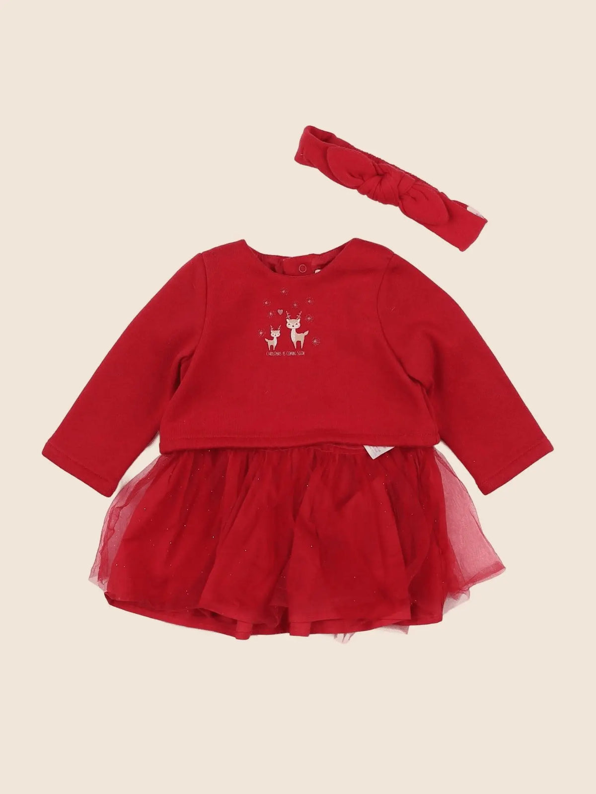 Vertbaudet - robe rouge - 6 mois