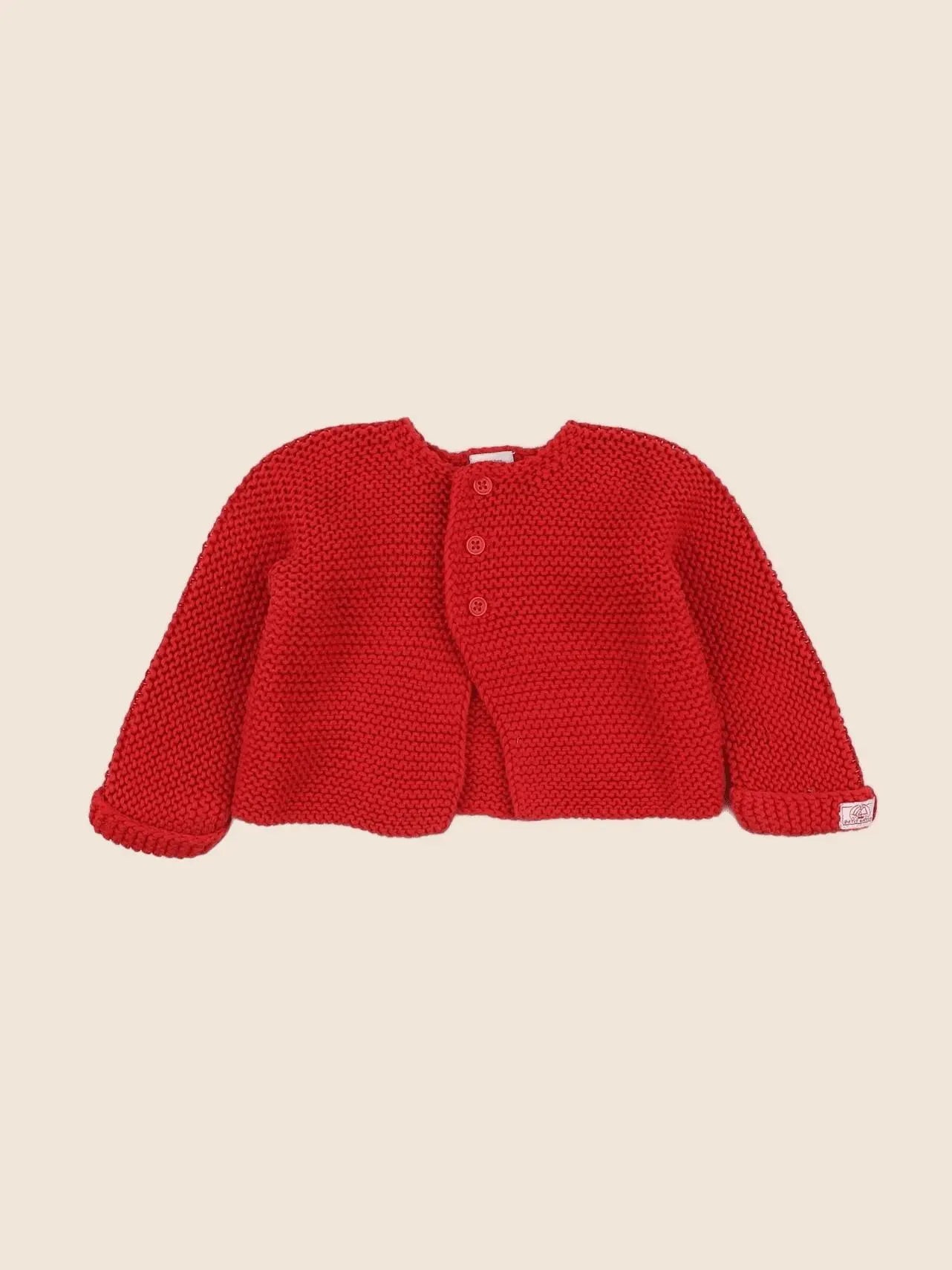 Petit Bateau - gilet rouge - 6 mois