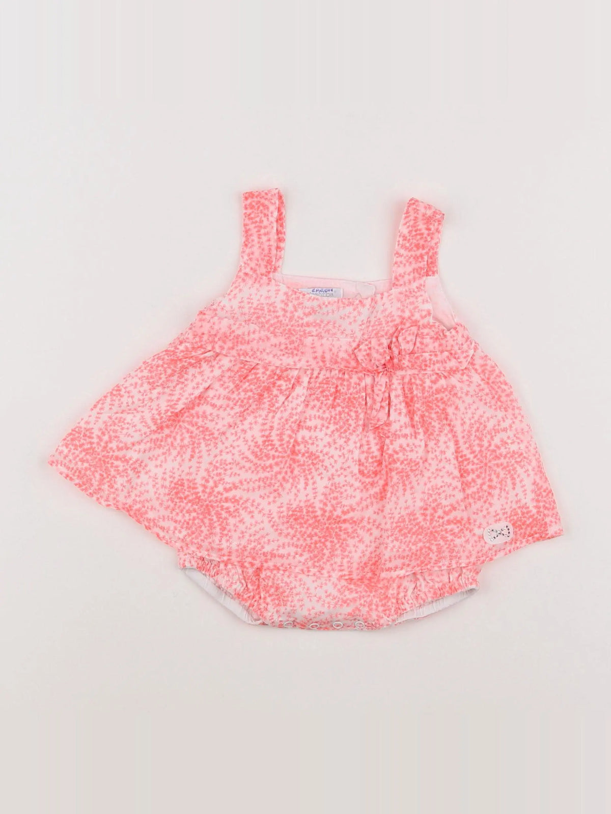 Absorba - robe blanc, orange - 3 mois