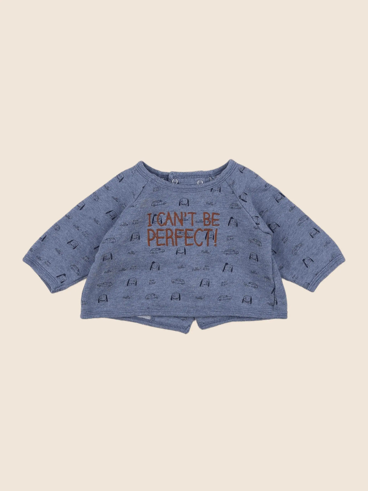 Boutchou - sweat bleu - 3 mois