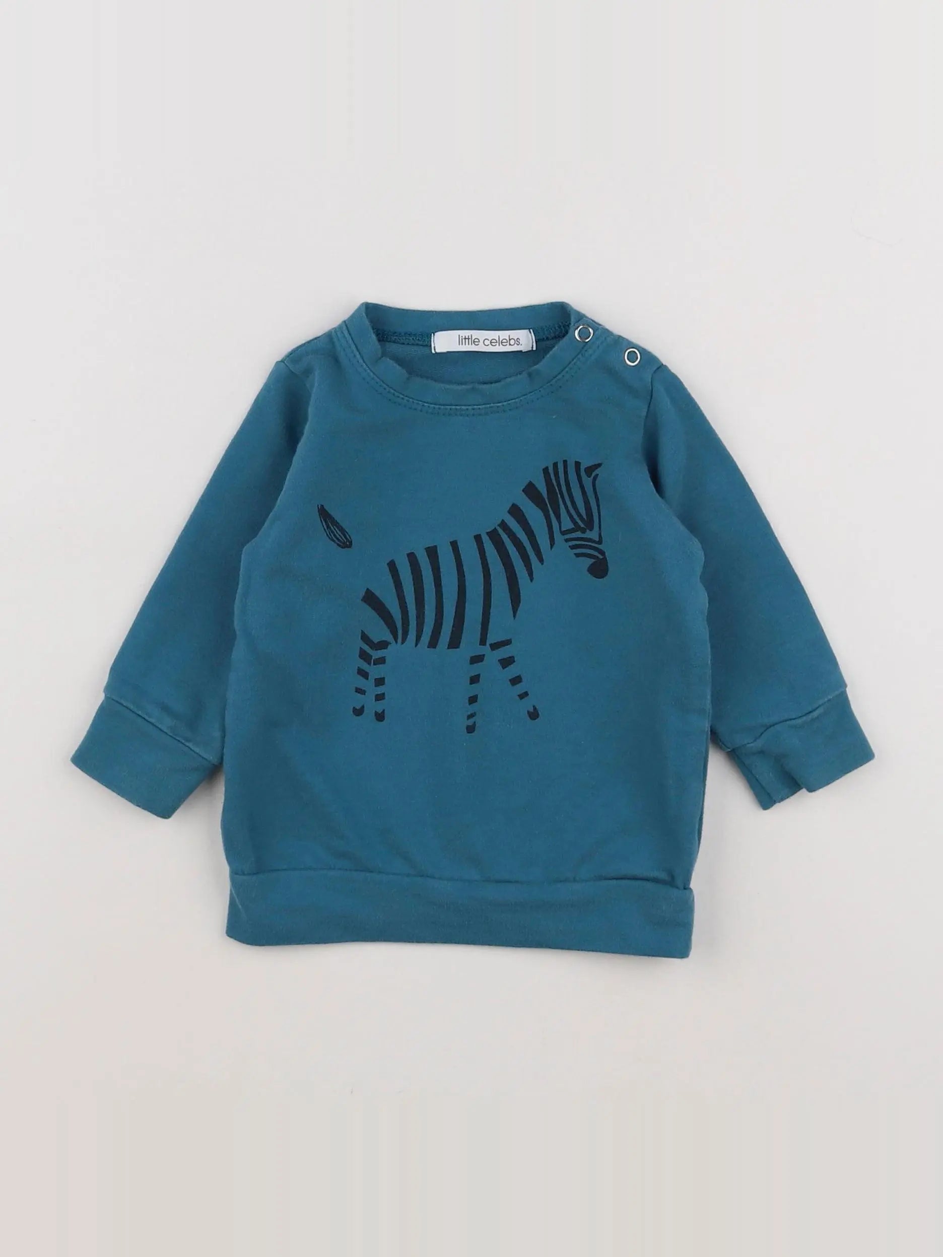 Little Celebs - sweat bleu - 6 mois