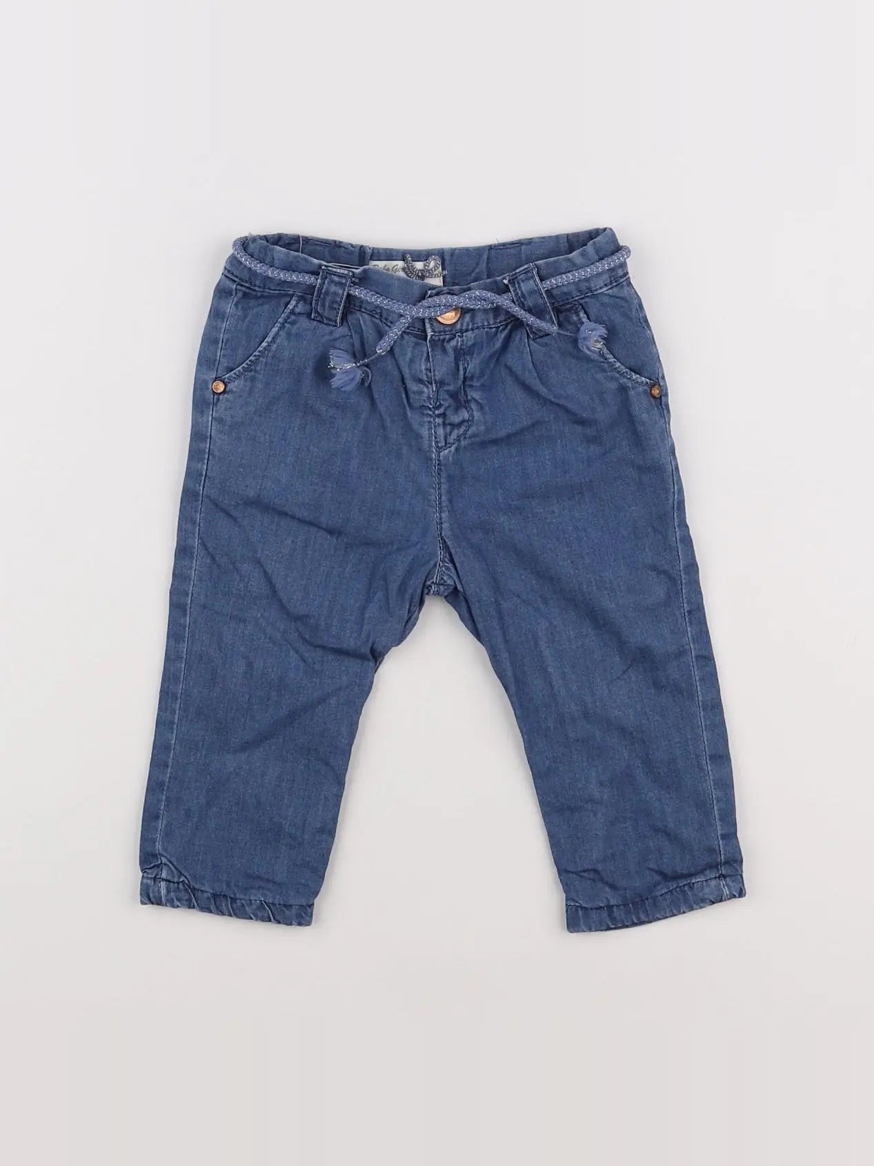 Zara - pantalon bleu - 6/9 mois