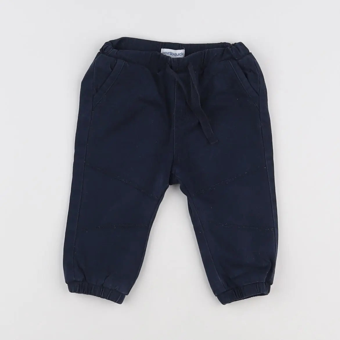 Vertbaudet - pantalon doublé bleu - 6 mois
