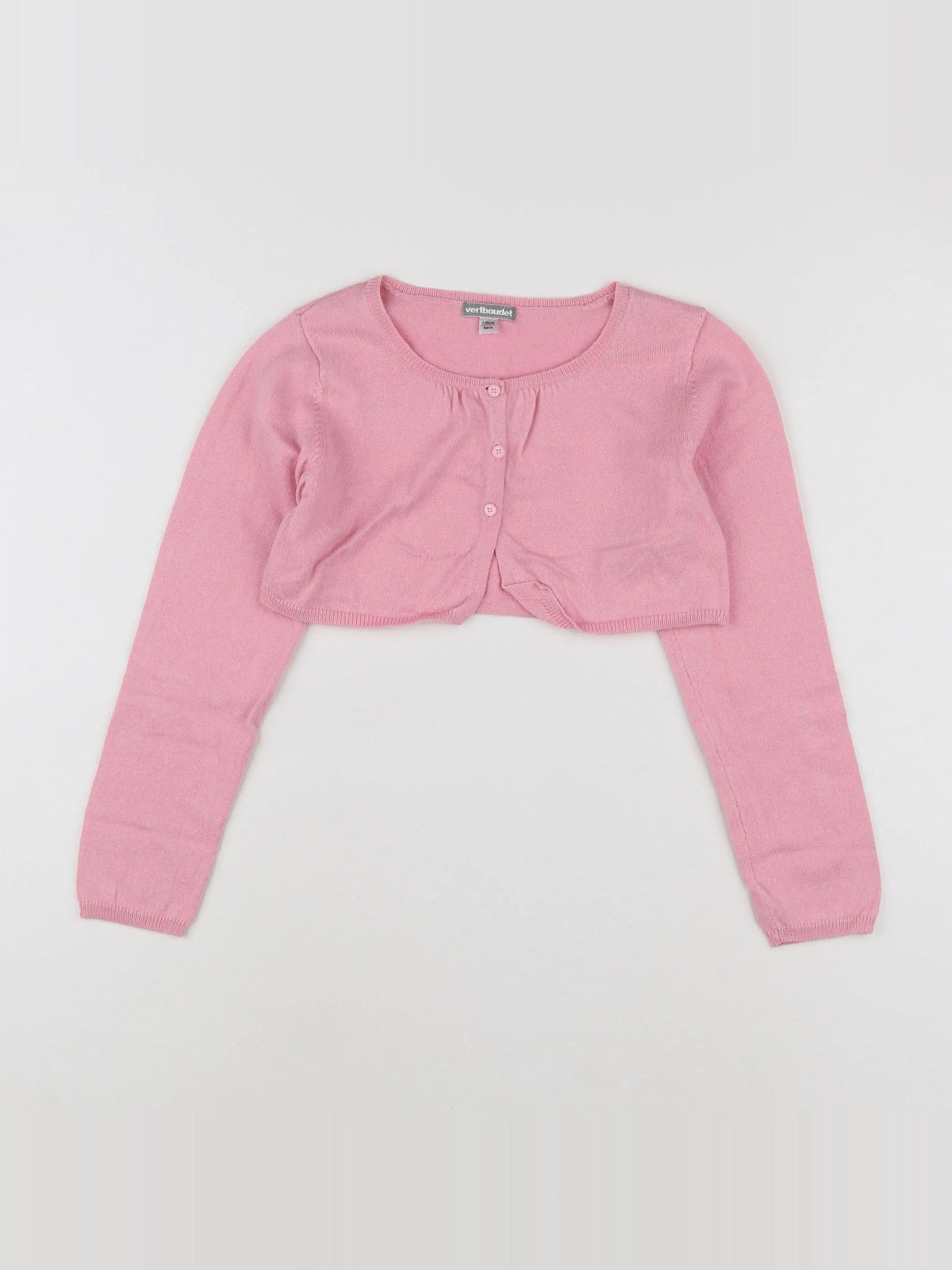 Vertbaudet - gilet rose - 8 ans